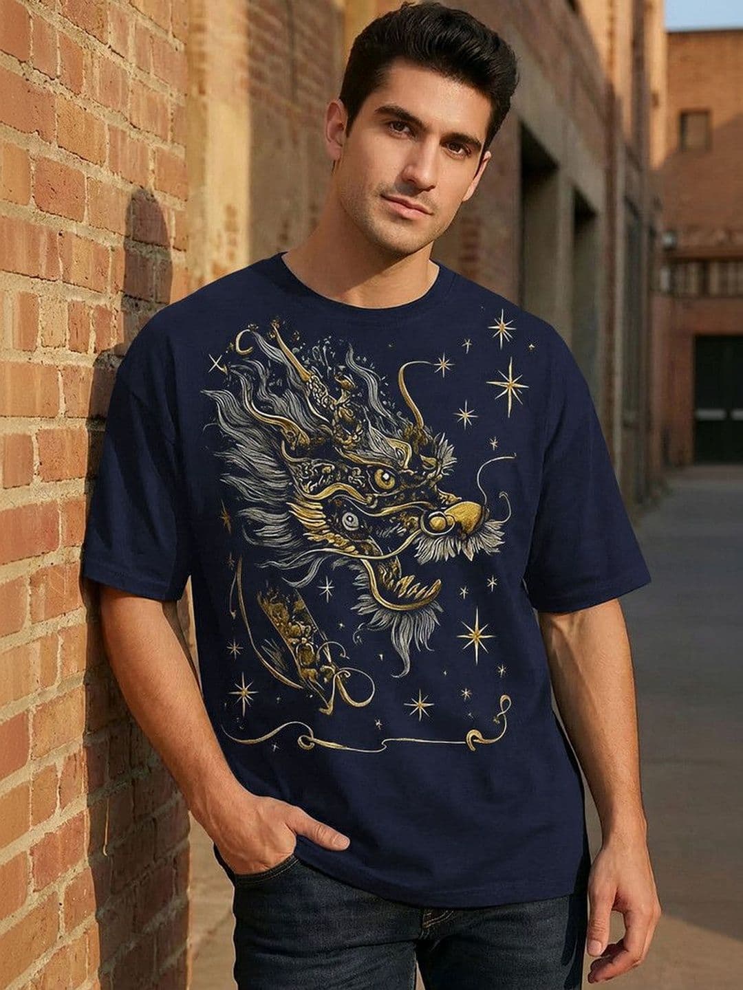 TRIPR Men Graphic Print Round Neck Cotton Blend Tshirts - view 1