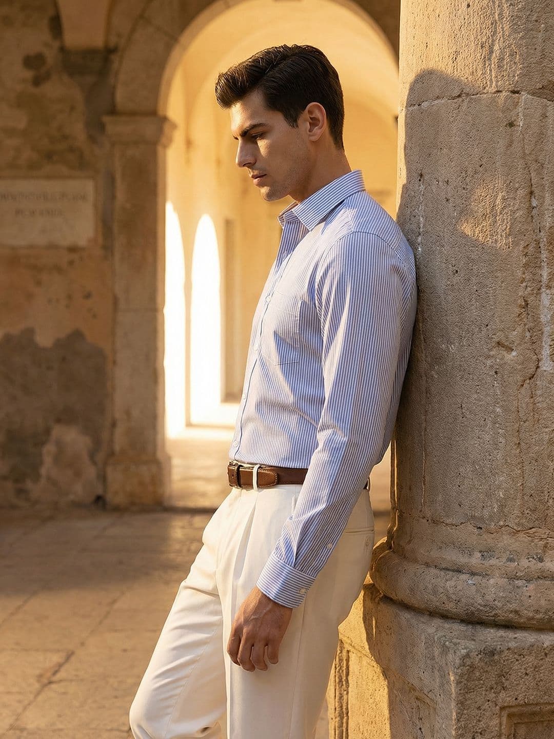 INVICTUS Urban Slim Fit Striped Formal Shirt - view 1