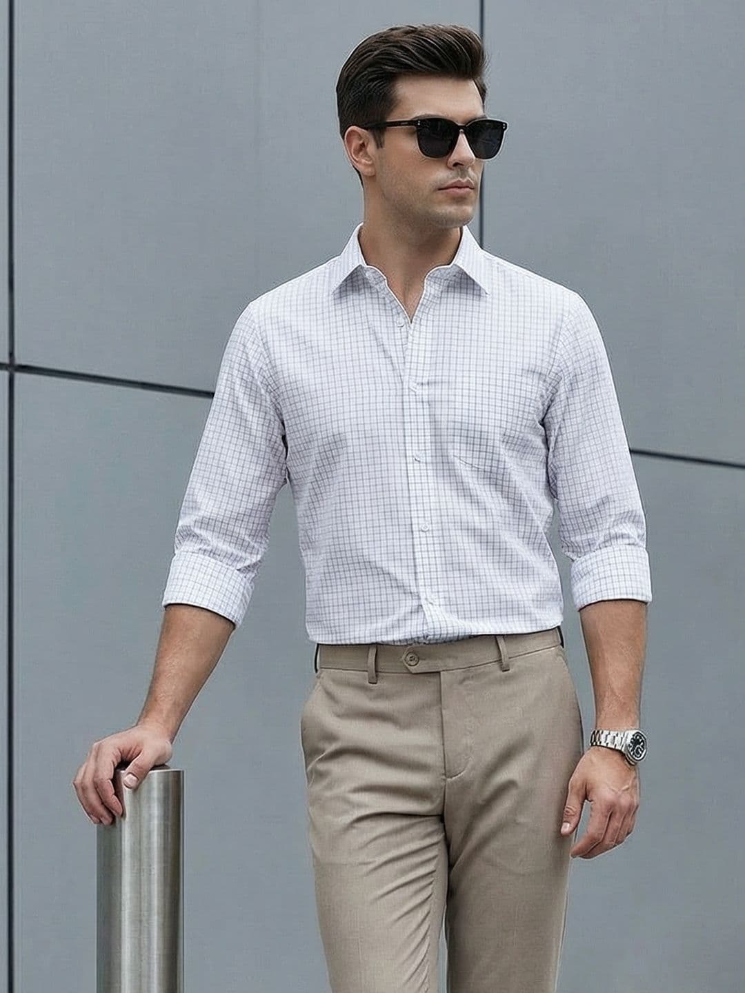 INVICTUS Checked Slim Fit Formal Shirt - view 1