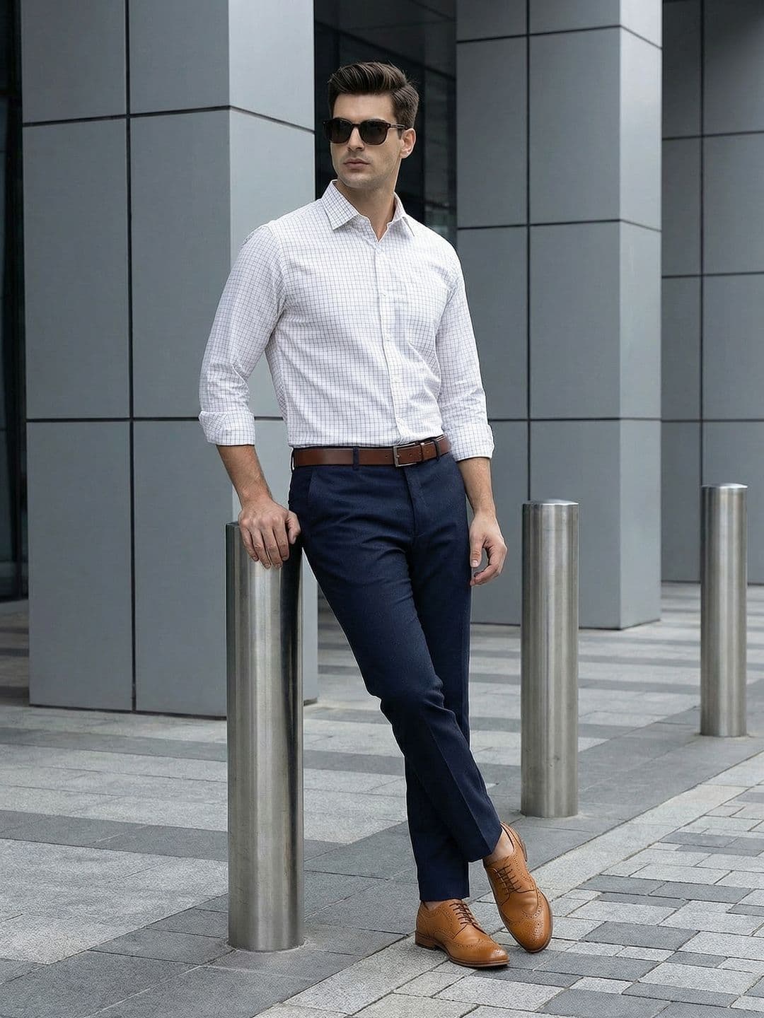 INVICTUS Checked Slim Fit Formal Shirt - view 1