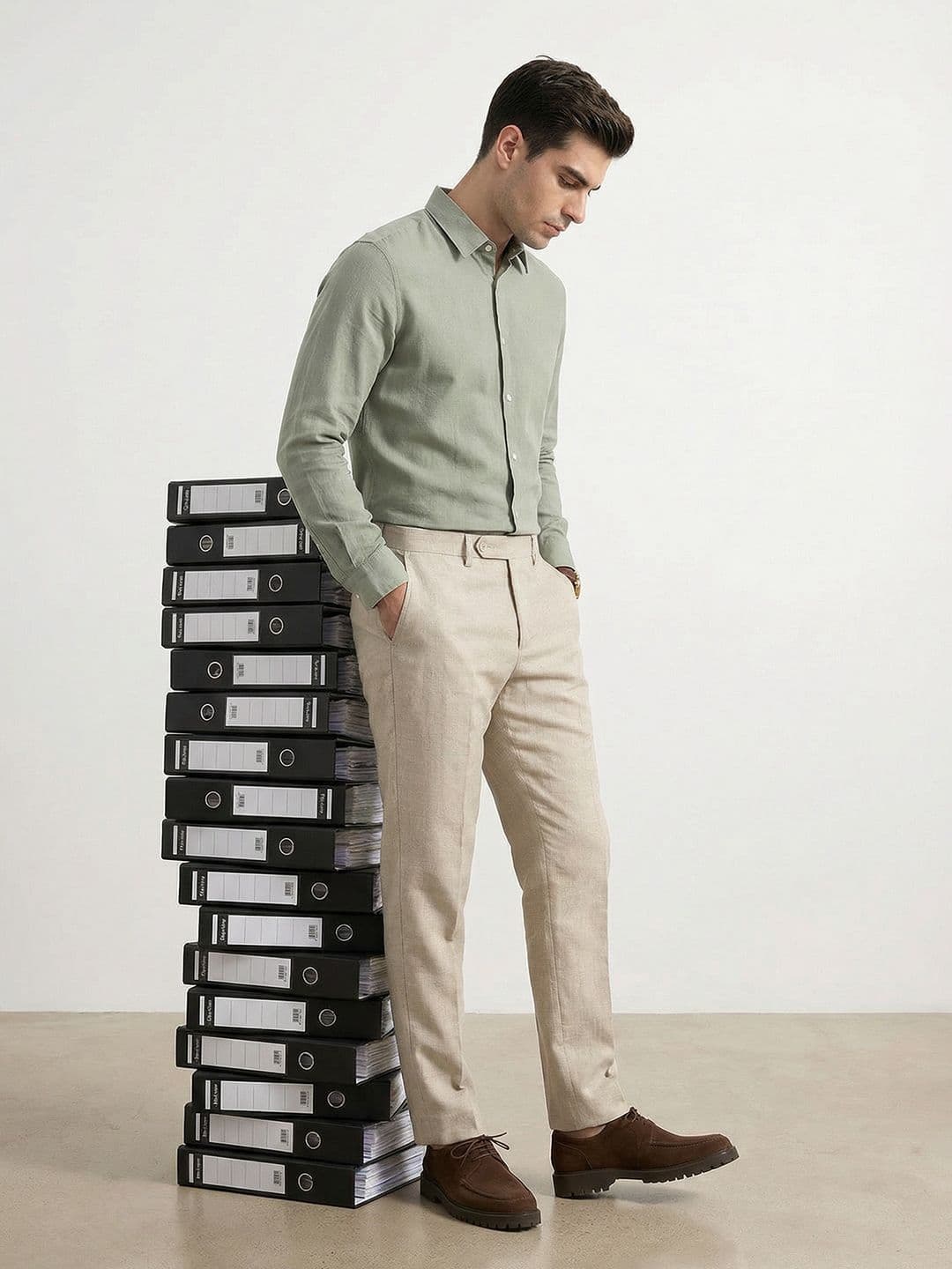 INVICTUS Men Checked Slim Fit Formal Trousers - view 1