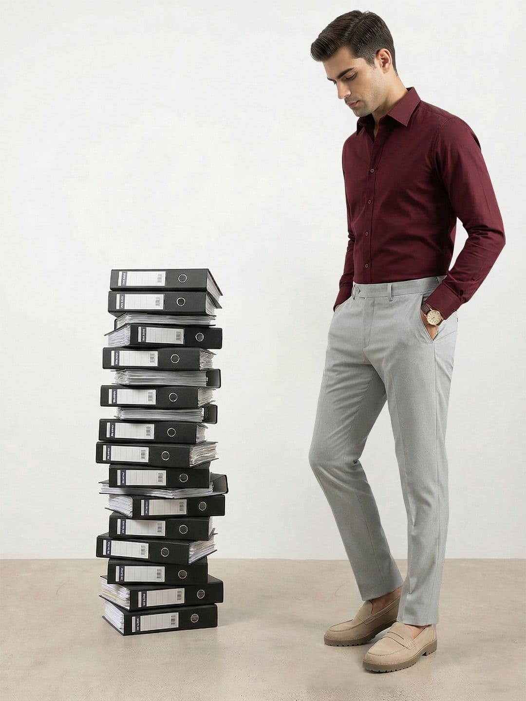 INVICTUS Men Slim Fit Formal Trousers - view 1