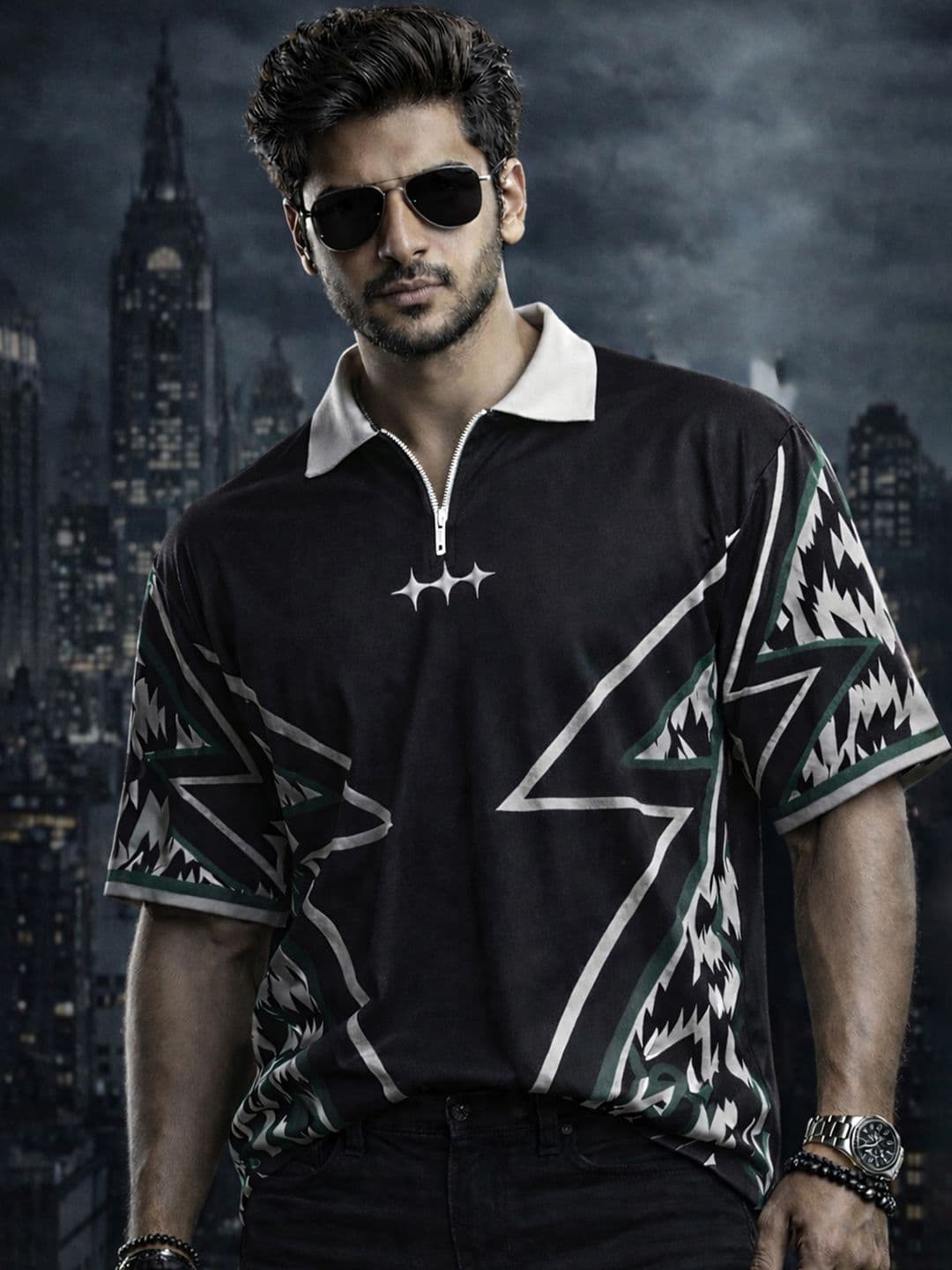 Force Men Batman Printed Polo Collar T-shirt - view 1