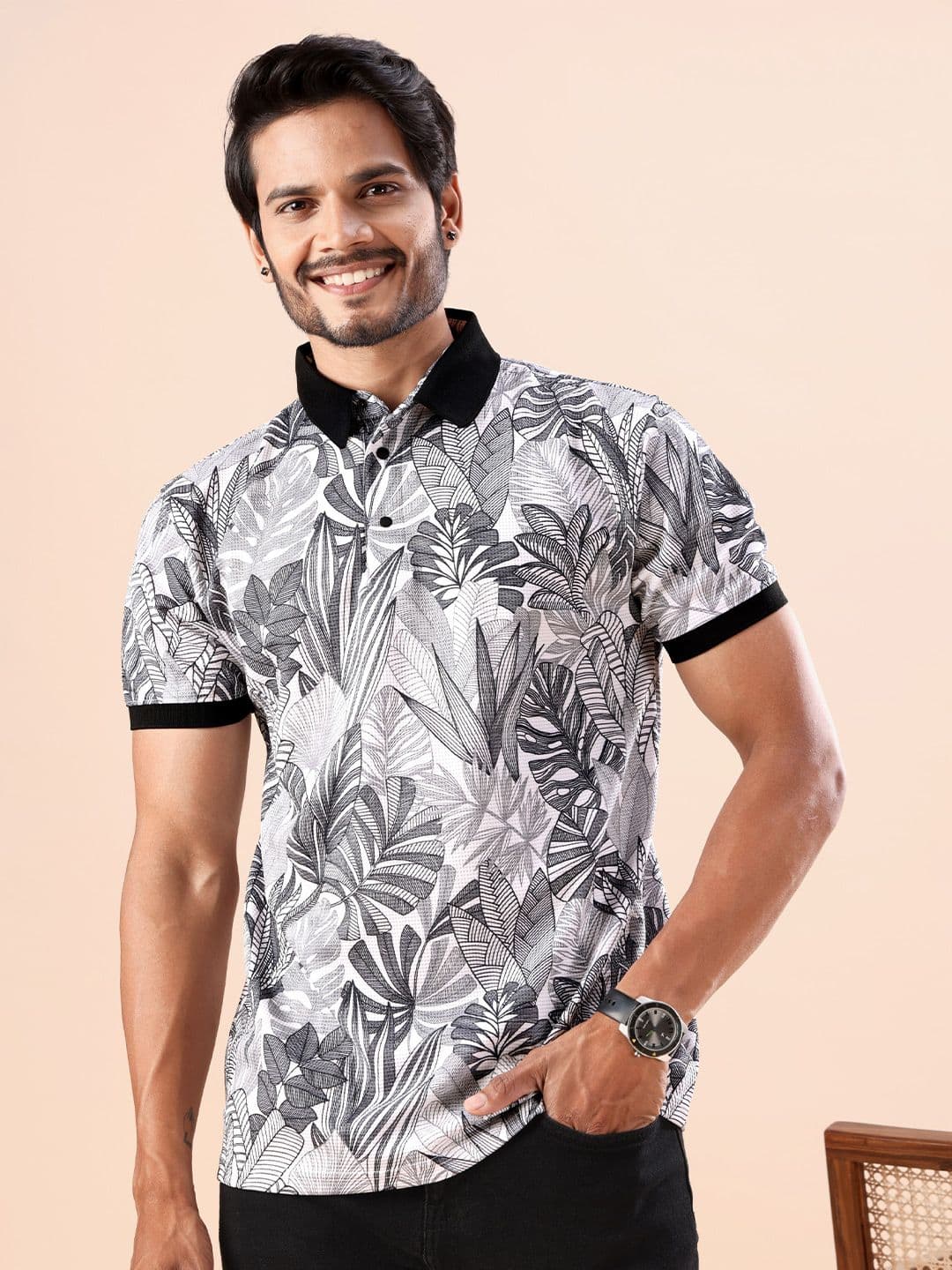 LUCUMA FASHION HUB Men Printed Polo Collar T-shirt - view 1