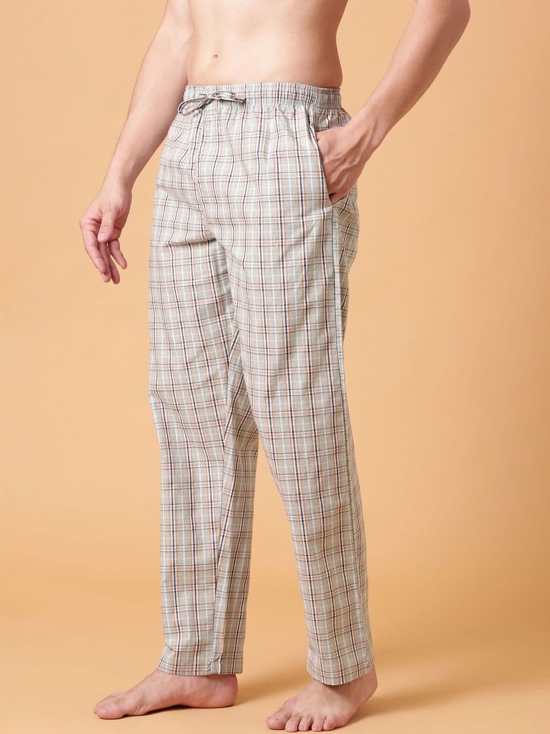 JOVEN Men Checked Cotton Lounge Pant - view 1
