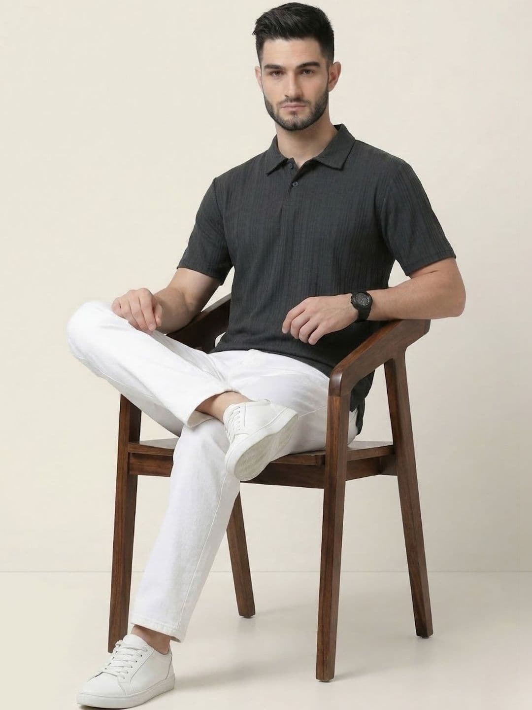 CLUB 44 Men Polo Collar T-shirt - view 1