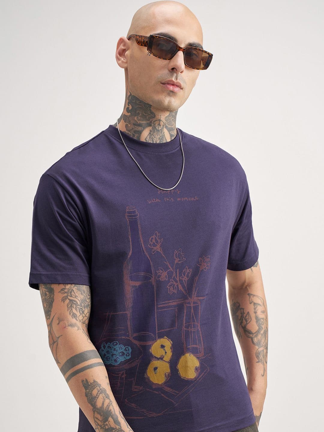 HIGHLANDER Men Printed Drop-Shoulder Sleeves T-shirt - view 1