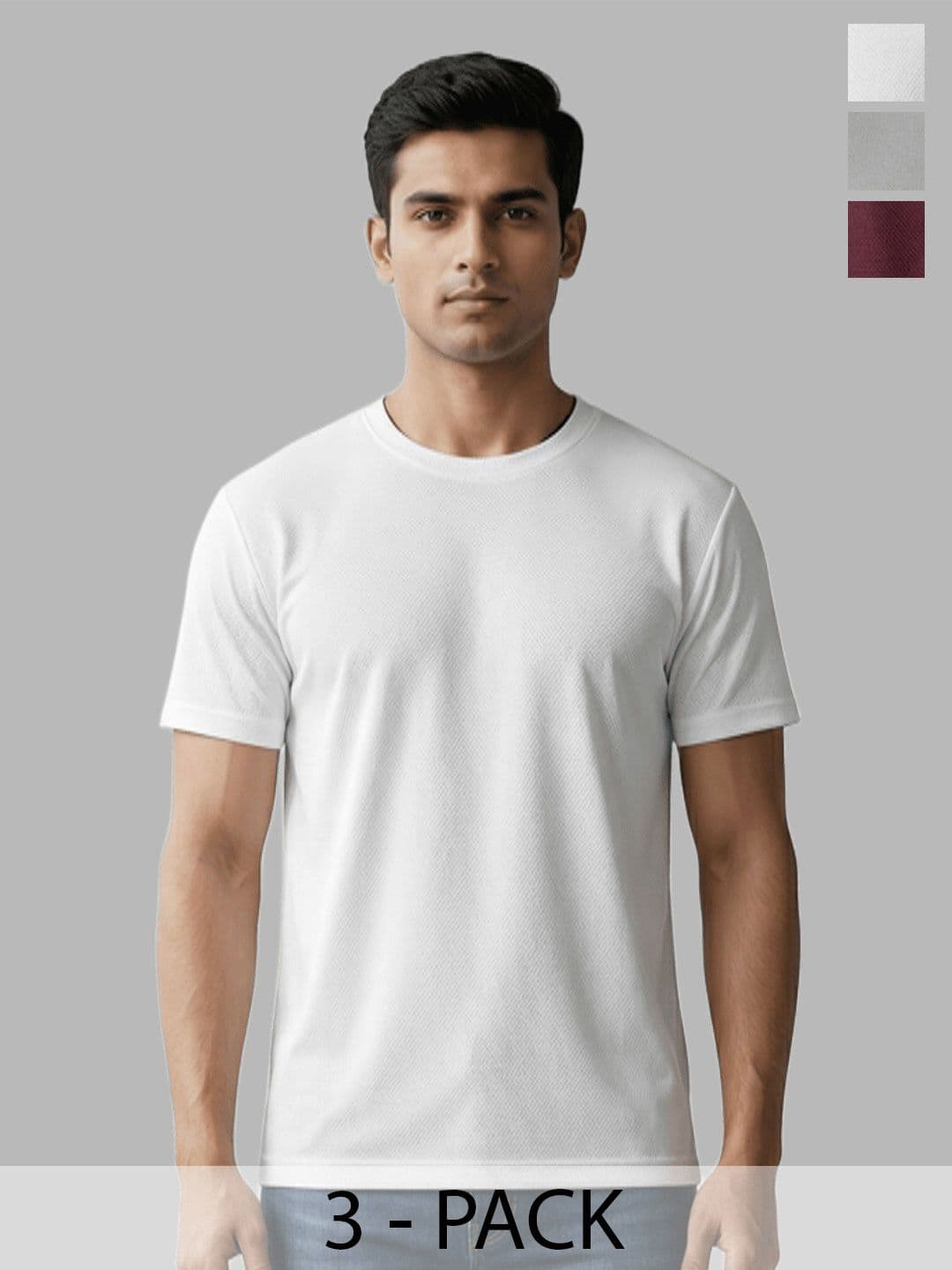 Dollar Men Solid Round Neck Polyester Tshirts - view 1
