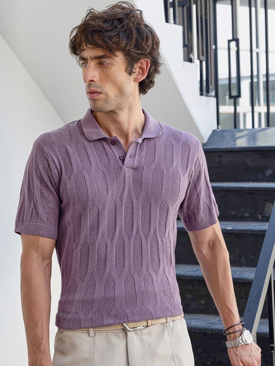 CAHOOT Men Polo Collar Slim Fit T-shirt - view 1