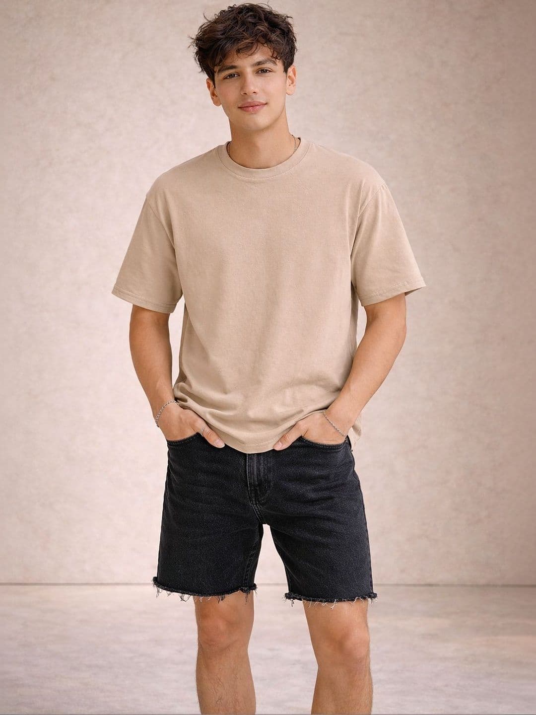 Mast & Harbour Men Drop-Shoulder Sleeves T-shirt - view 1