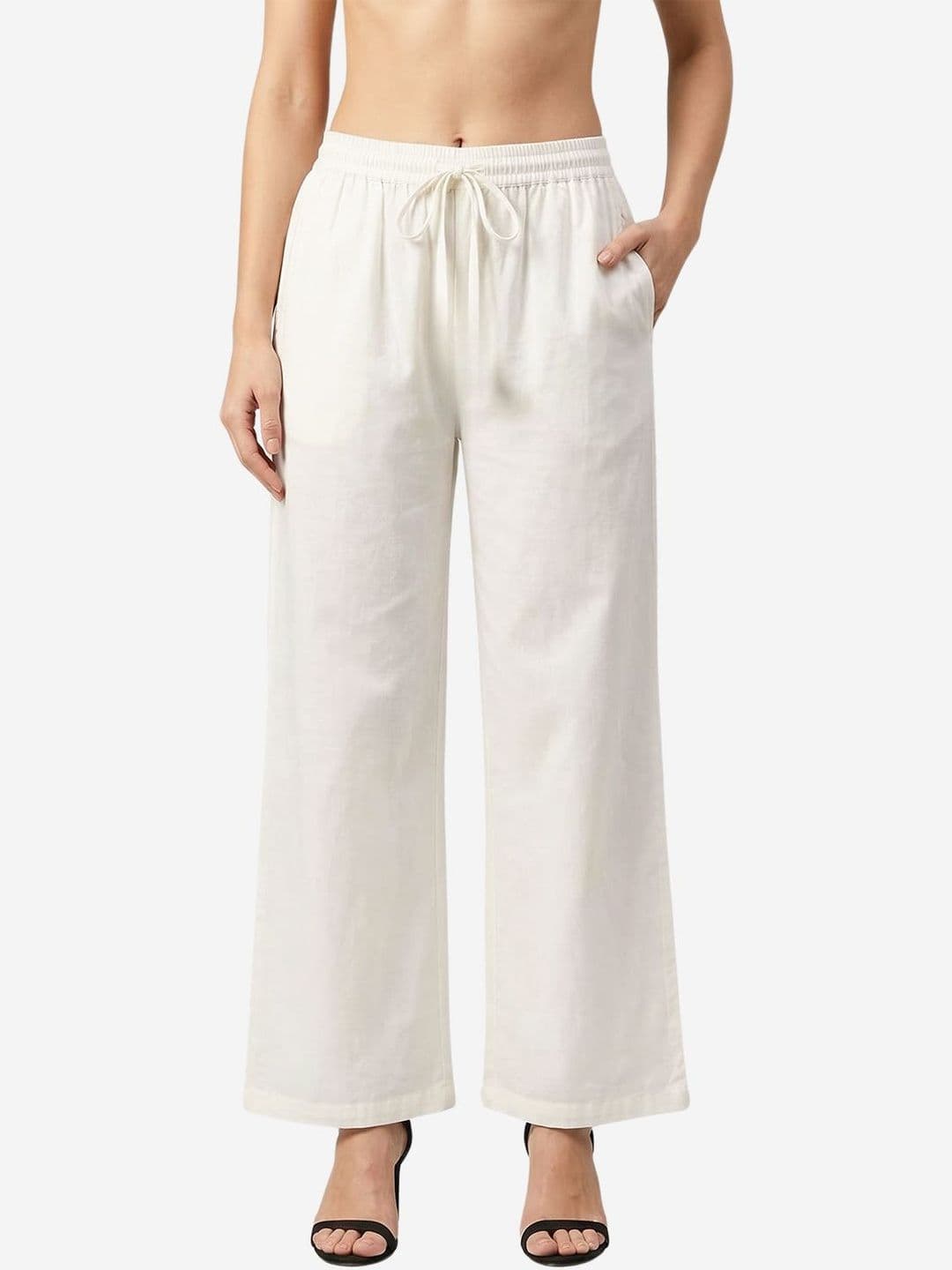 Bonjour Women Flared Knitted Palazzos - view 1