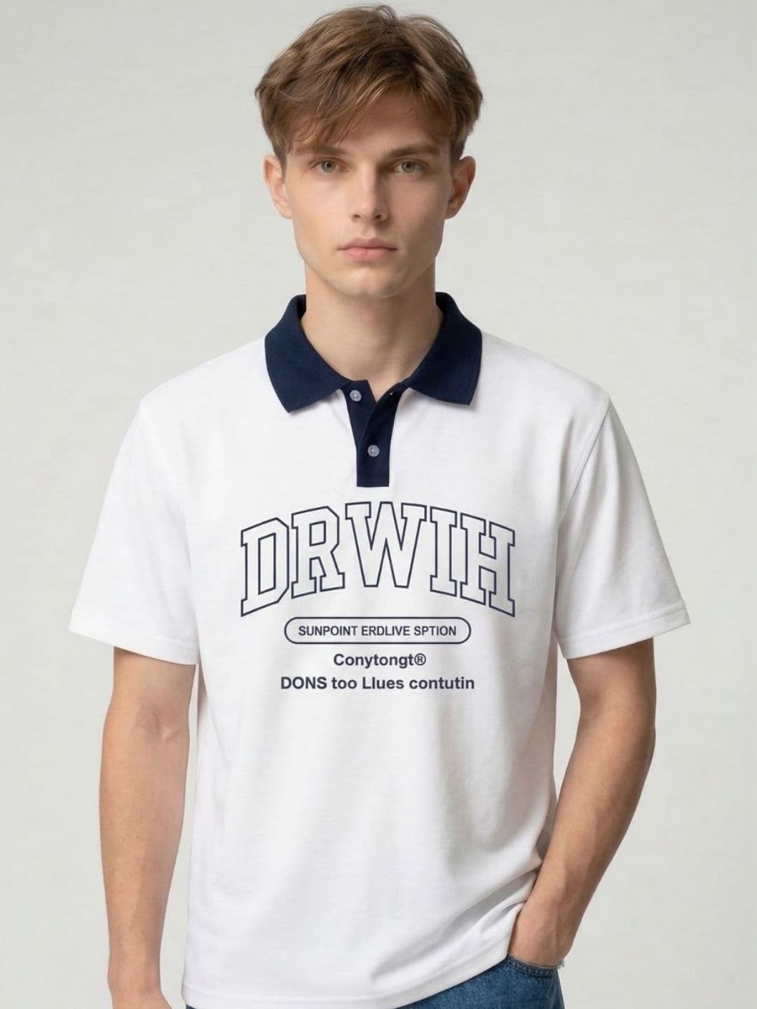CLUB 44 Men Printed Polo Collar T-shirt - view 1