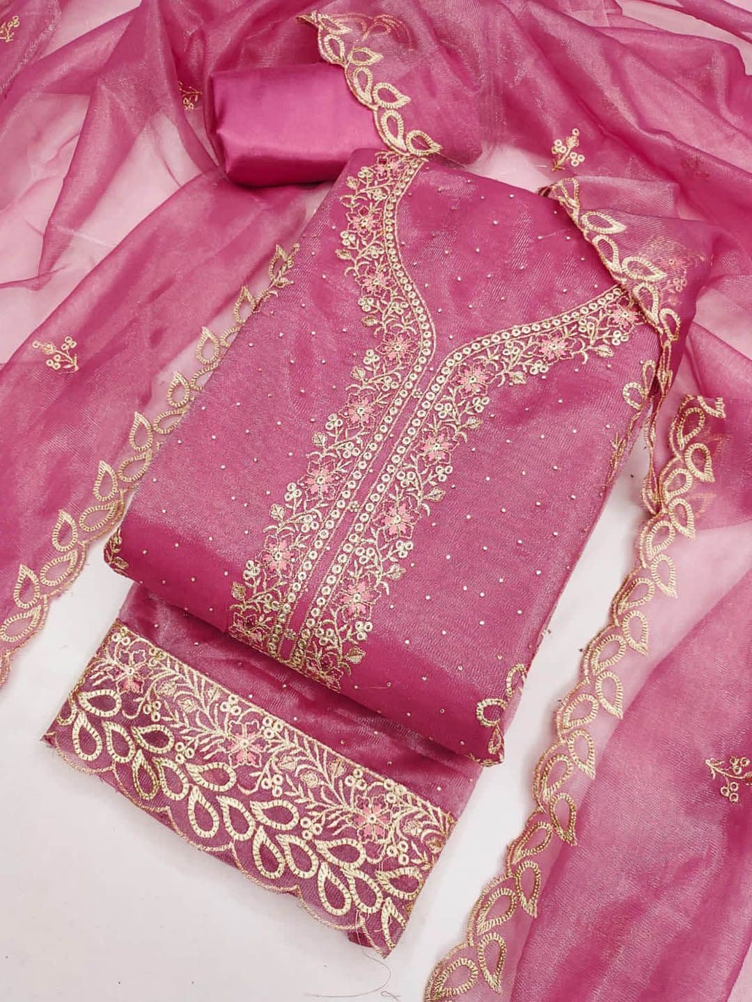 Aditis couture Embroidered Unstitched Dress Material - view 1
