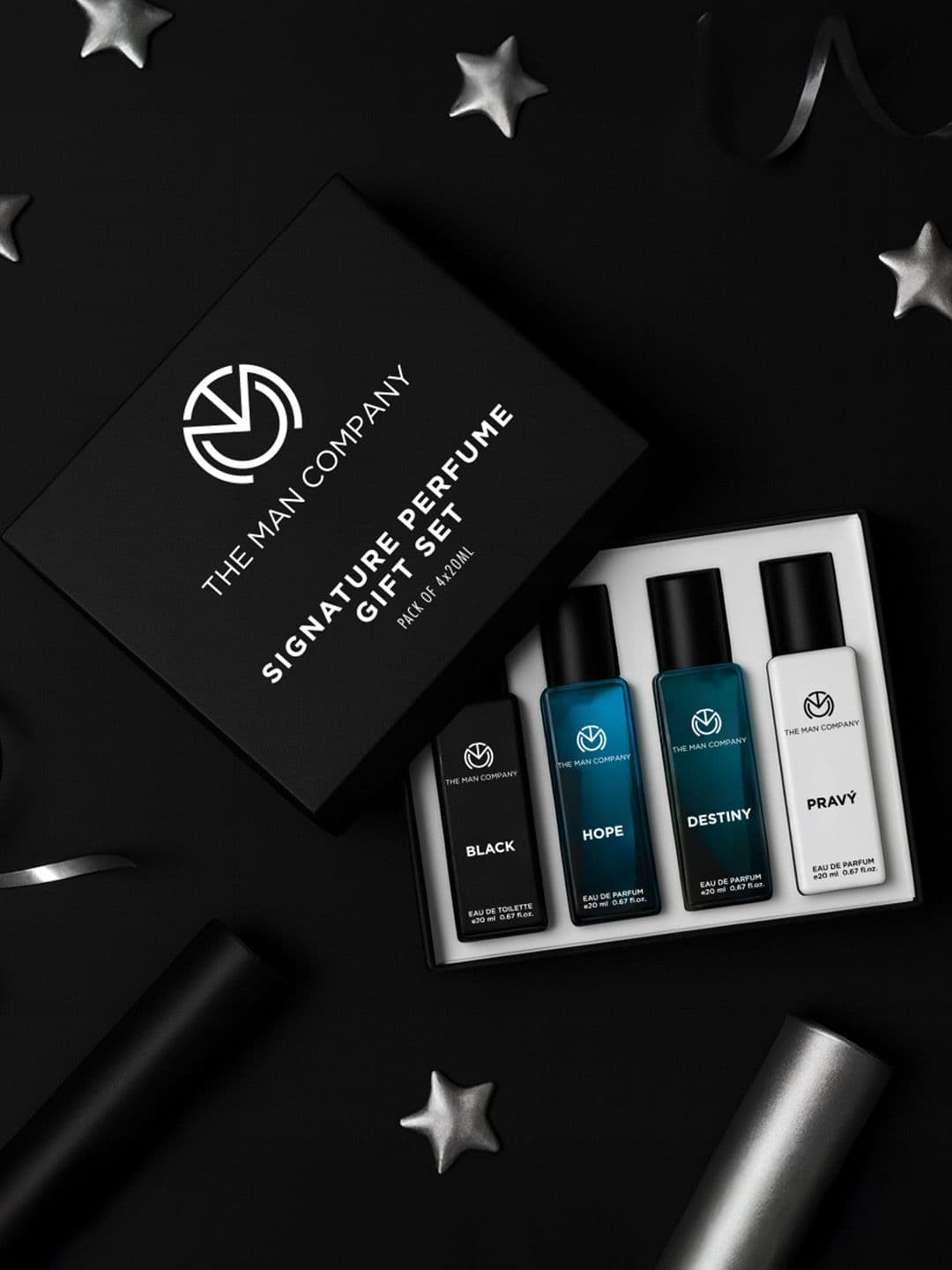THE MAN COMPANY Men Set Of 4 Lasting EDP & Black, Pravy EDTEau De Perfume - 20 ml Each - view 1