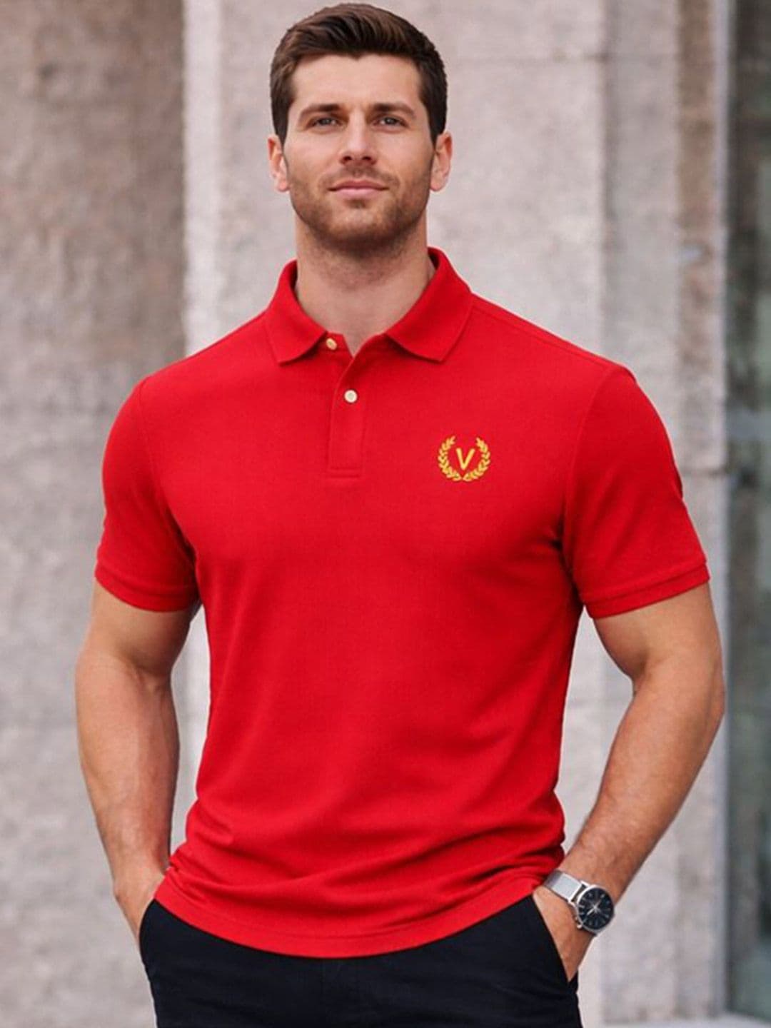 MACK JONNEY Men Polo Collar T-shirt - view 1