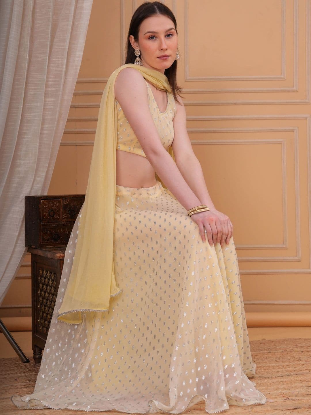 OH MI DIOS Embellished Ready to Wear Lehenga & Blouse With Dupatta - view 1