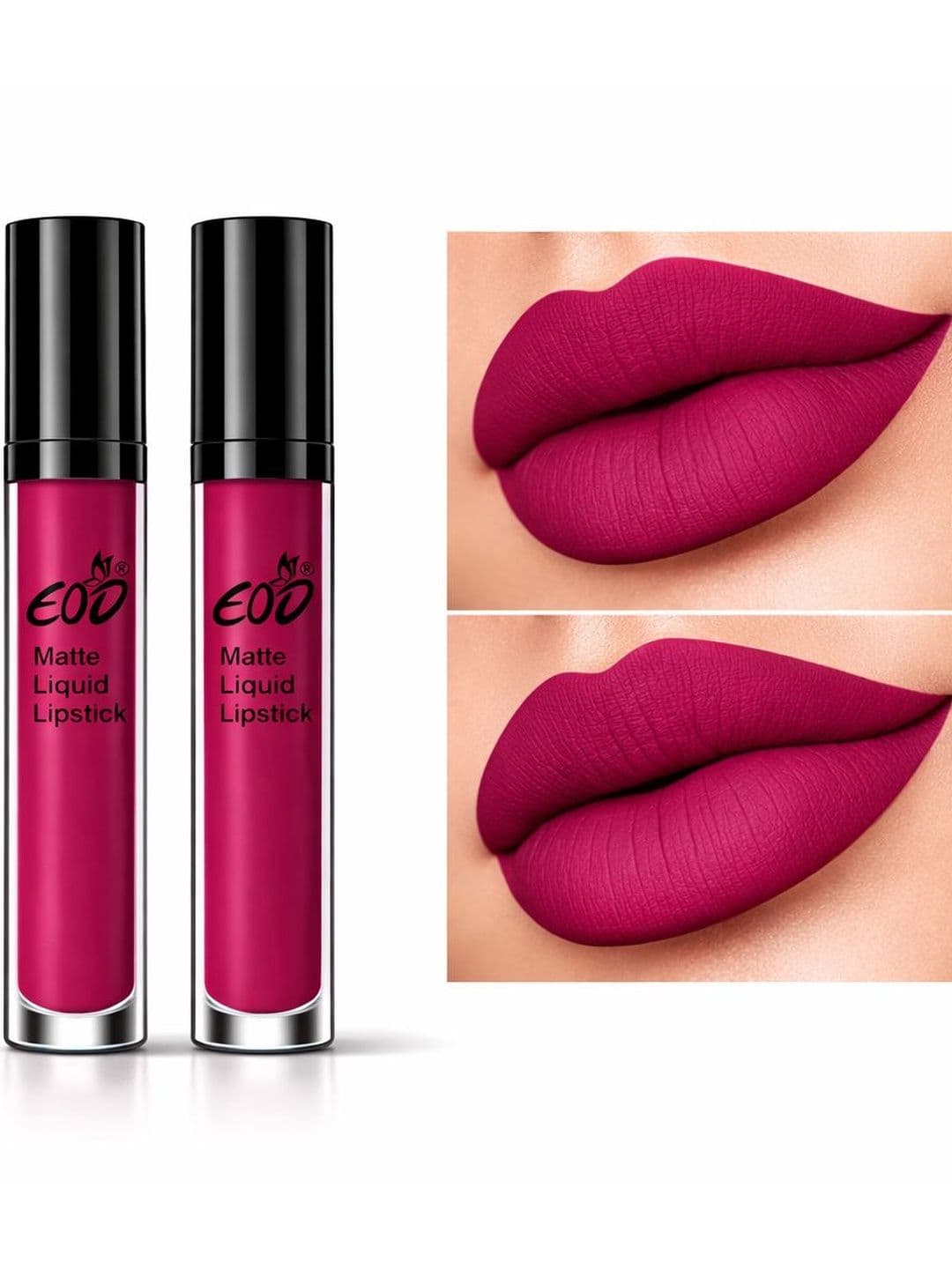 EOD Set Of 2 Matte Liquid Lipstick - 3 ml Each - Dark Pink 14 - view 1