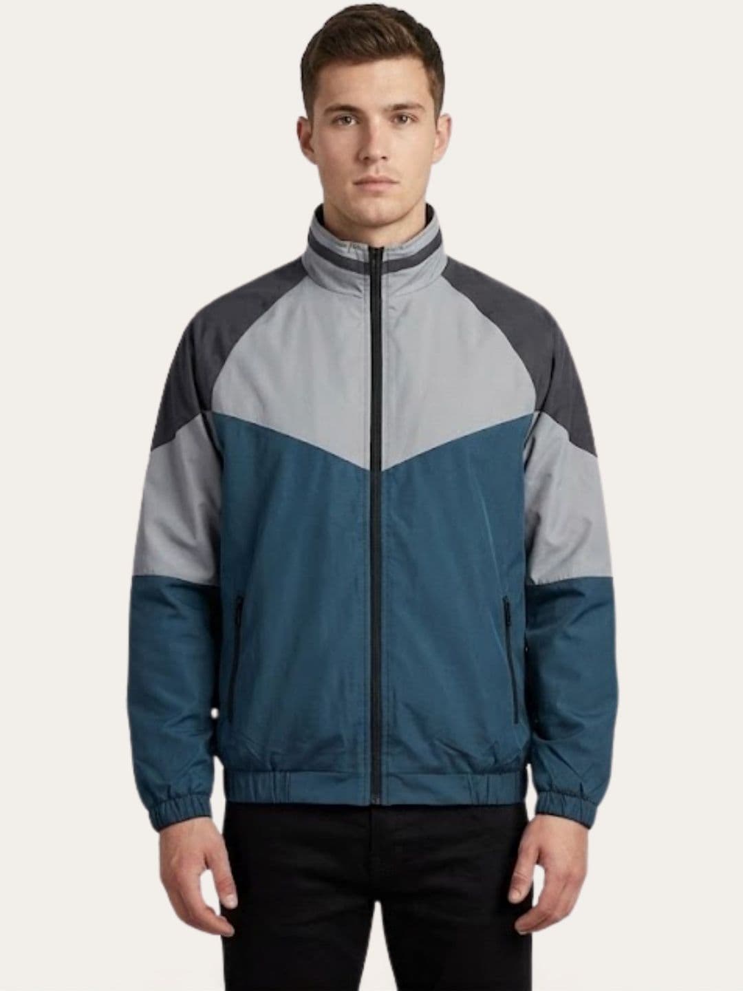 MIA FASHION Men Colourblocked Windcheater Outdoor Sporty Jacket - view 1