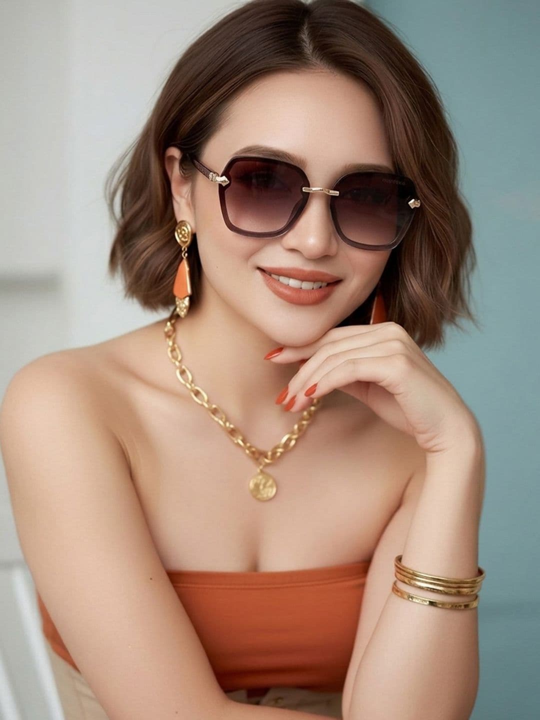 HASHTAG EYEWEAR Women Butterfly Sunglasses with UV Protected Lens WB-G1150722-A2 - view 1
