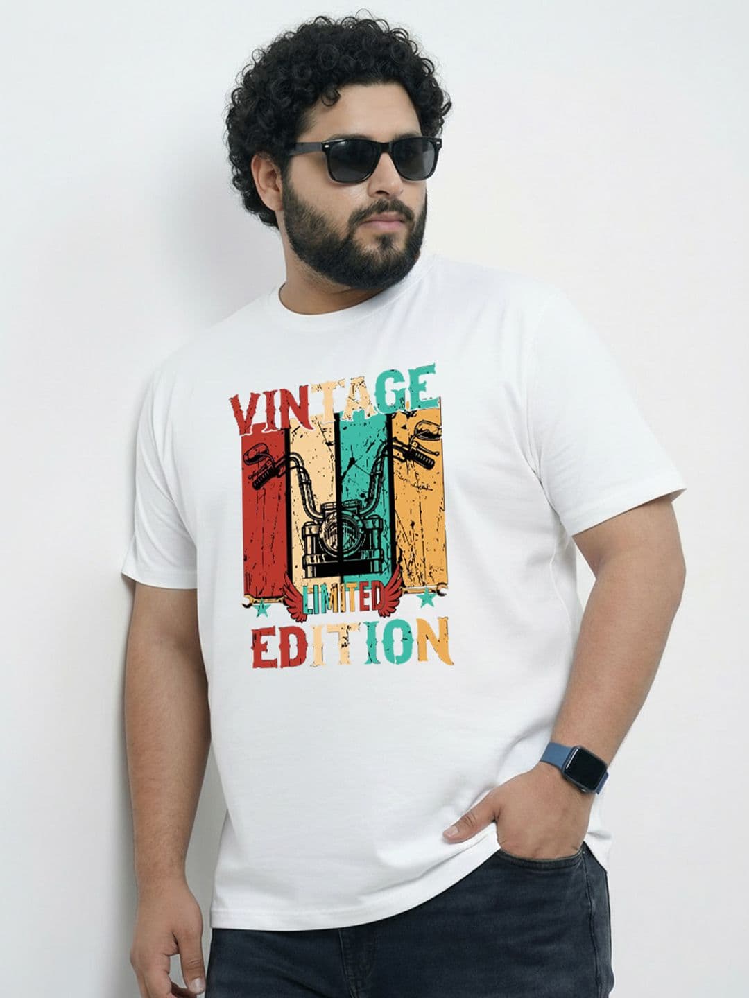 Toodle Plus Men Plus Size Printed Cotton Casual Regular Fit Half Sleeve T-Shirt - view 1