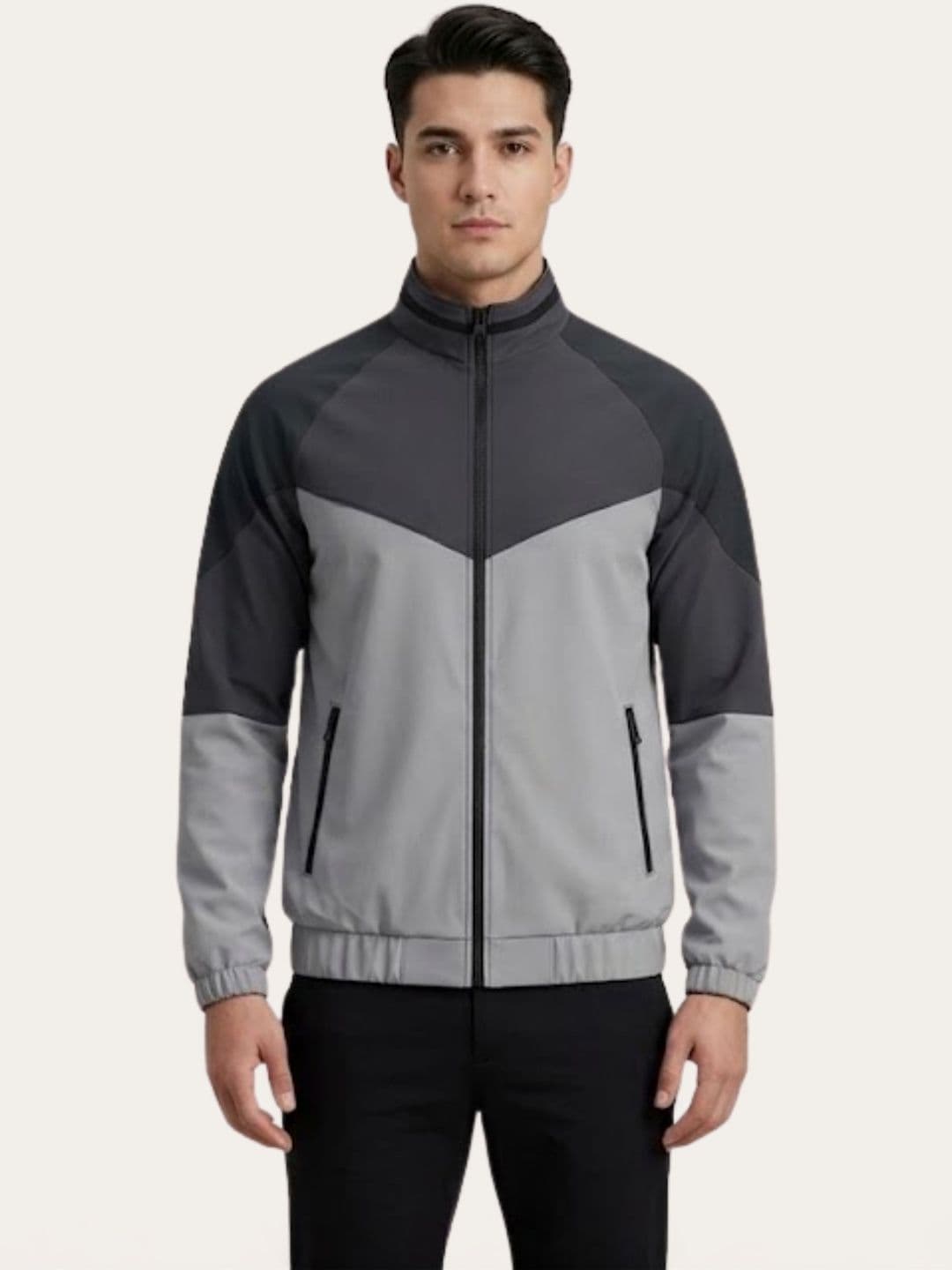 MIA FASHION Men Colourblocked Windcheater Outdoor Sporty Jacket - view 1