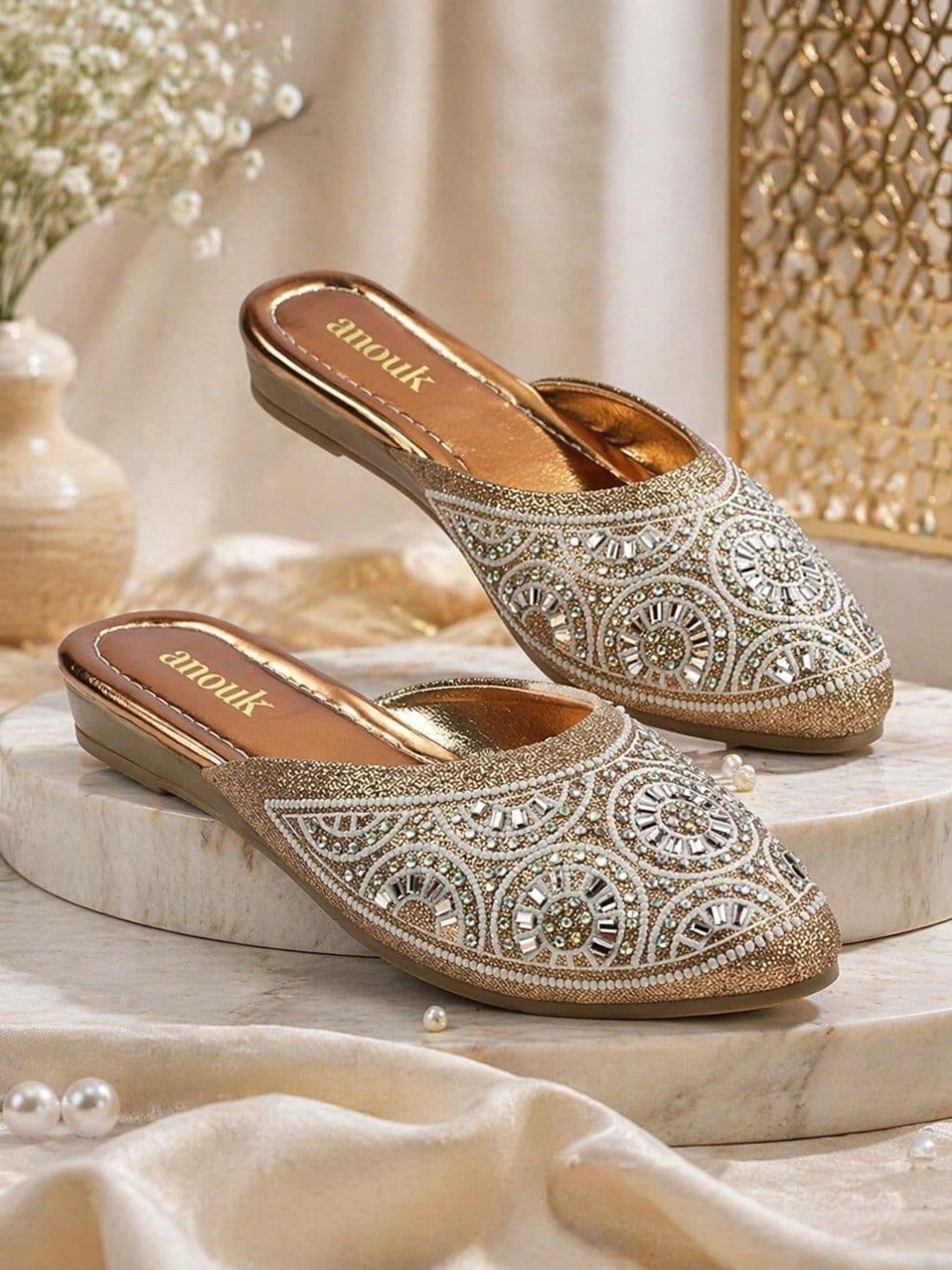 Anouk Women Embellished Ethnic Mules Flats - view 1