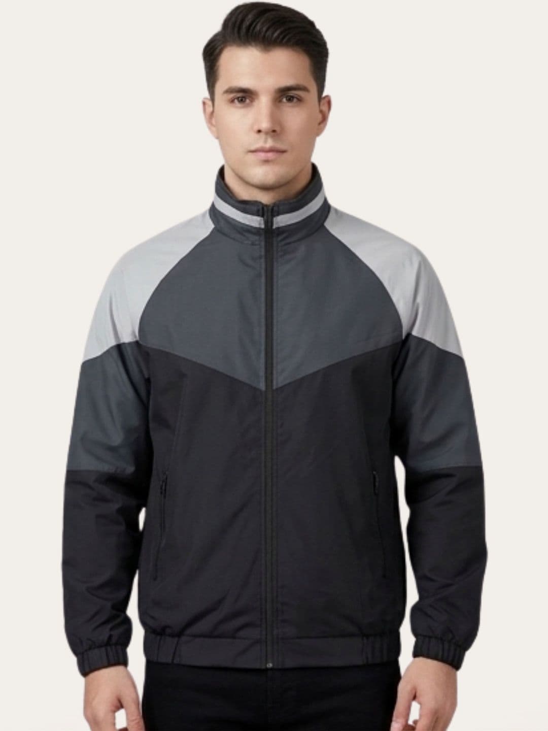 MIA FASHION Men Colourblocked Windcheater Outdoor Sporty Jacket - view 1