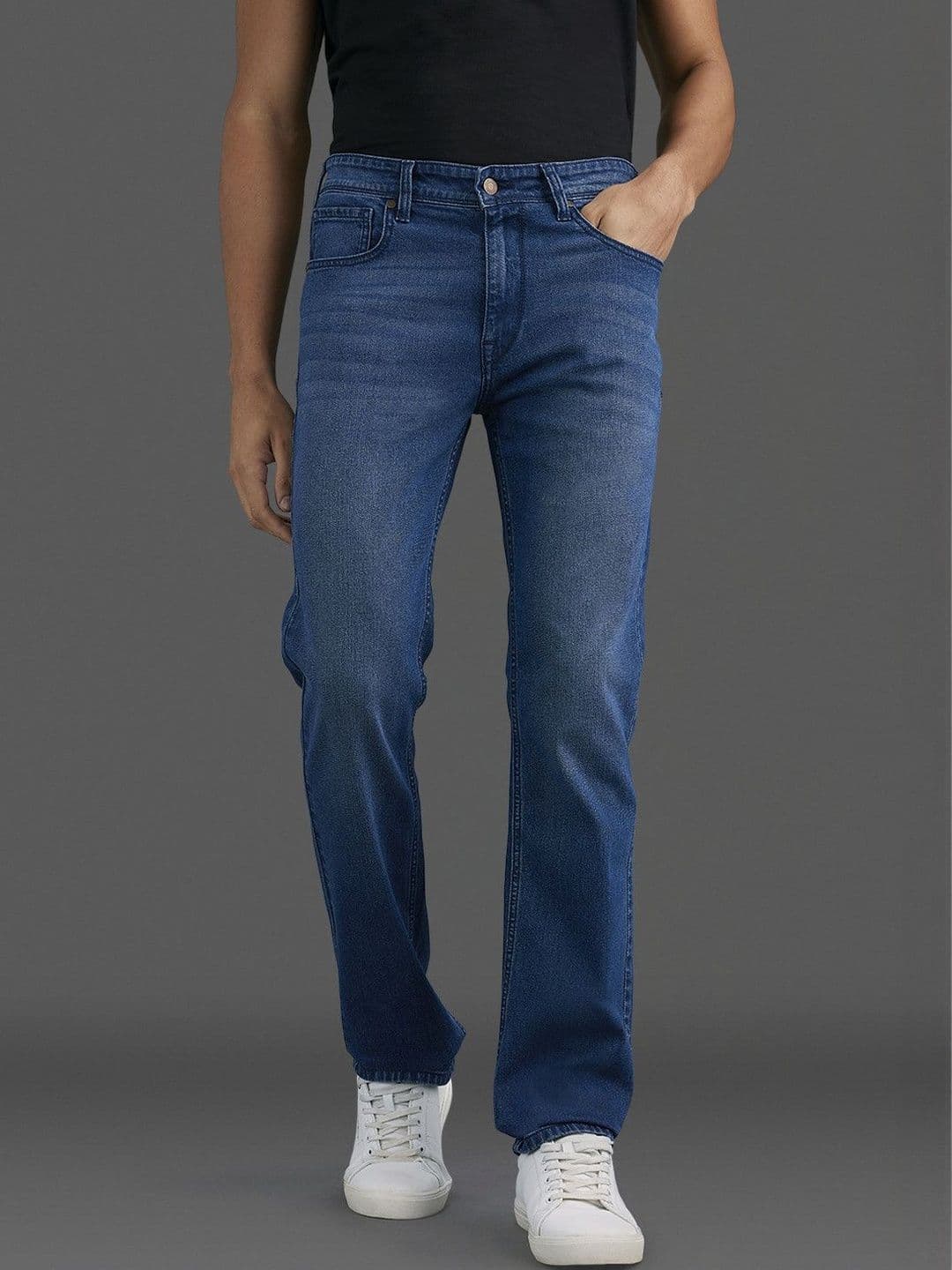 Pepe Jeans Men Holborne Straight Fit Mid-Rise Light Fade Stretchable Jeans - view 1
