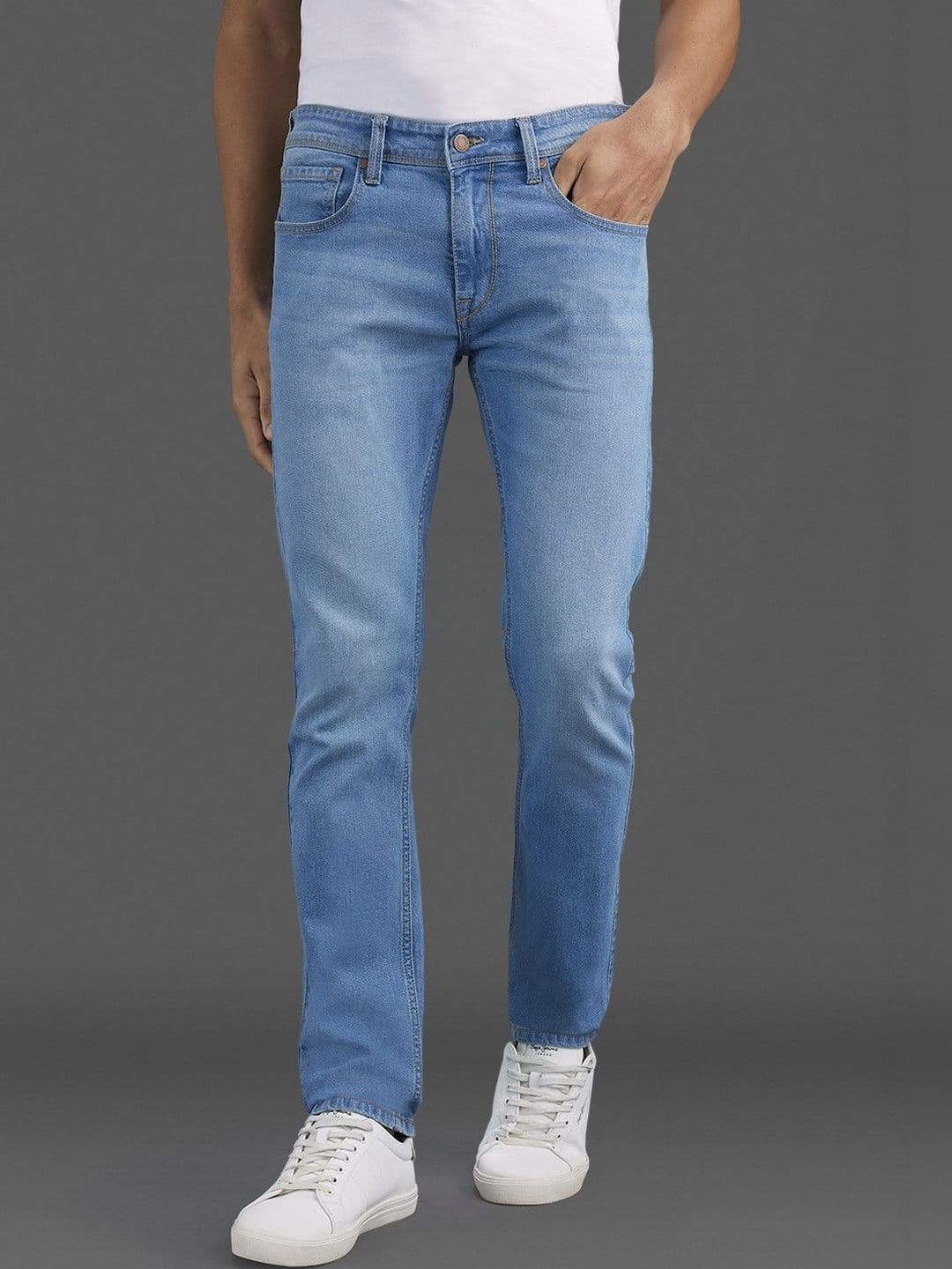 Pepe Jeans Men Vapour Slim Fit Mid-Rise Light Fade Stretchable Jeans - view 1