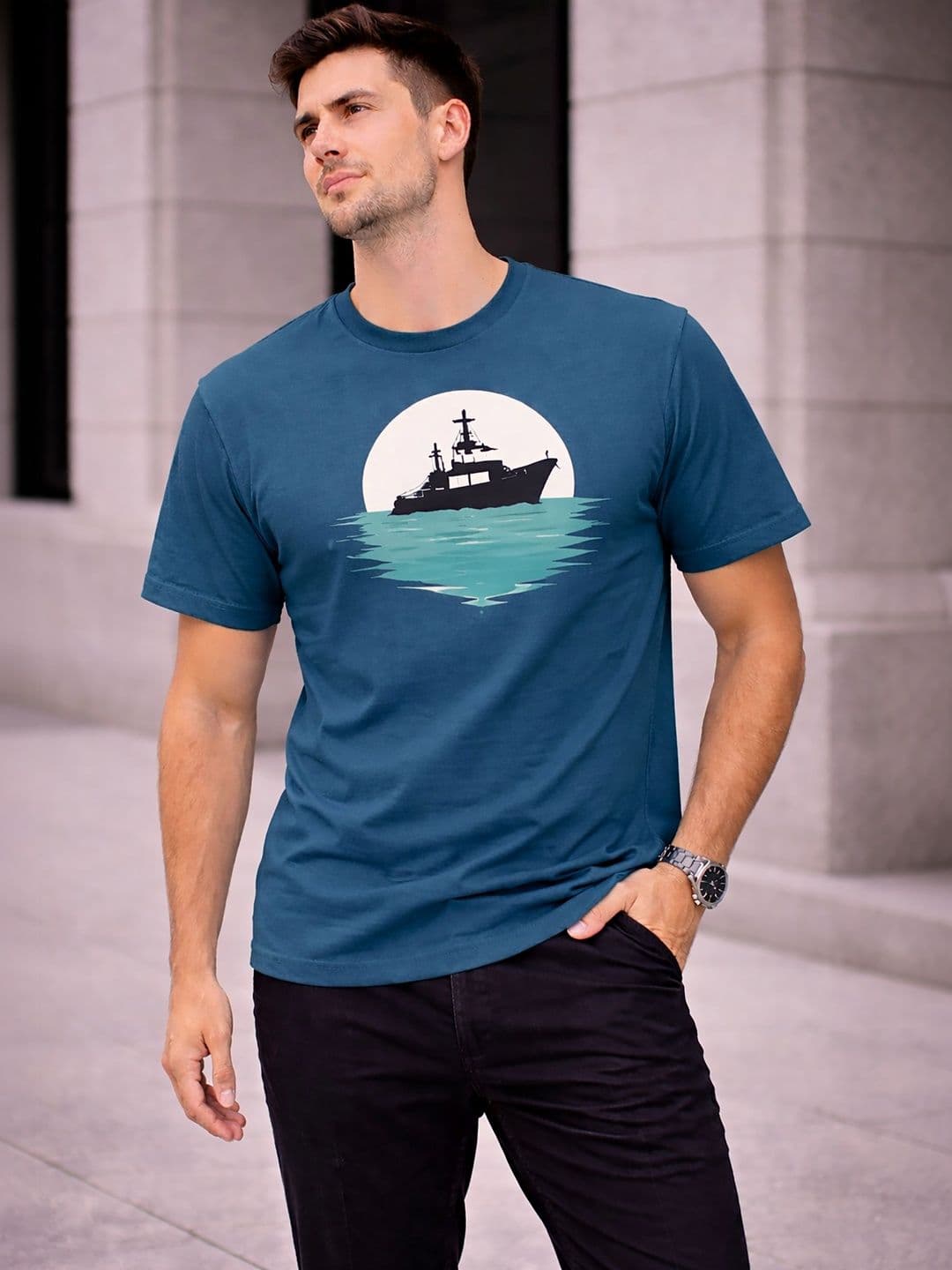 ATIGIANO Men Printed T-shirt - view 1