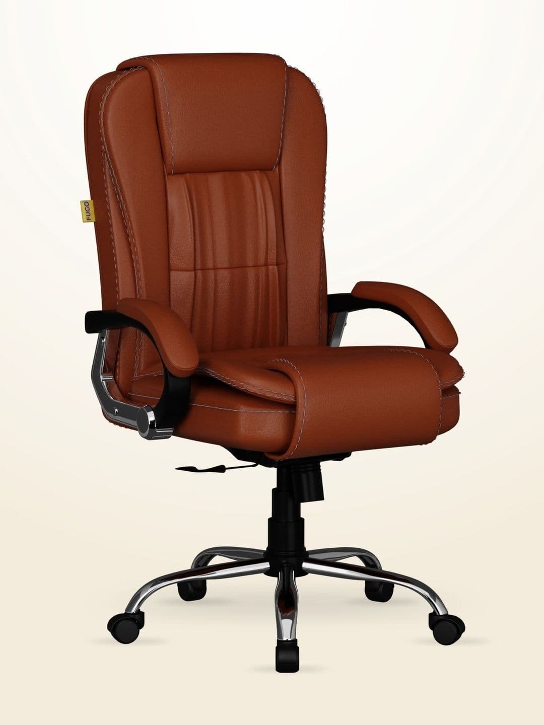 FUGO Tan Study Arm Chair Study Chair - view 1