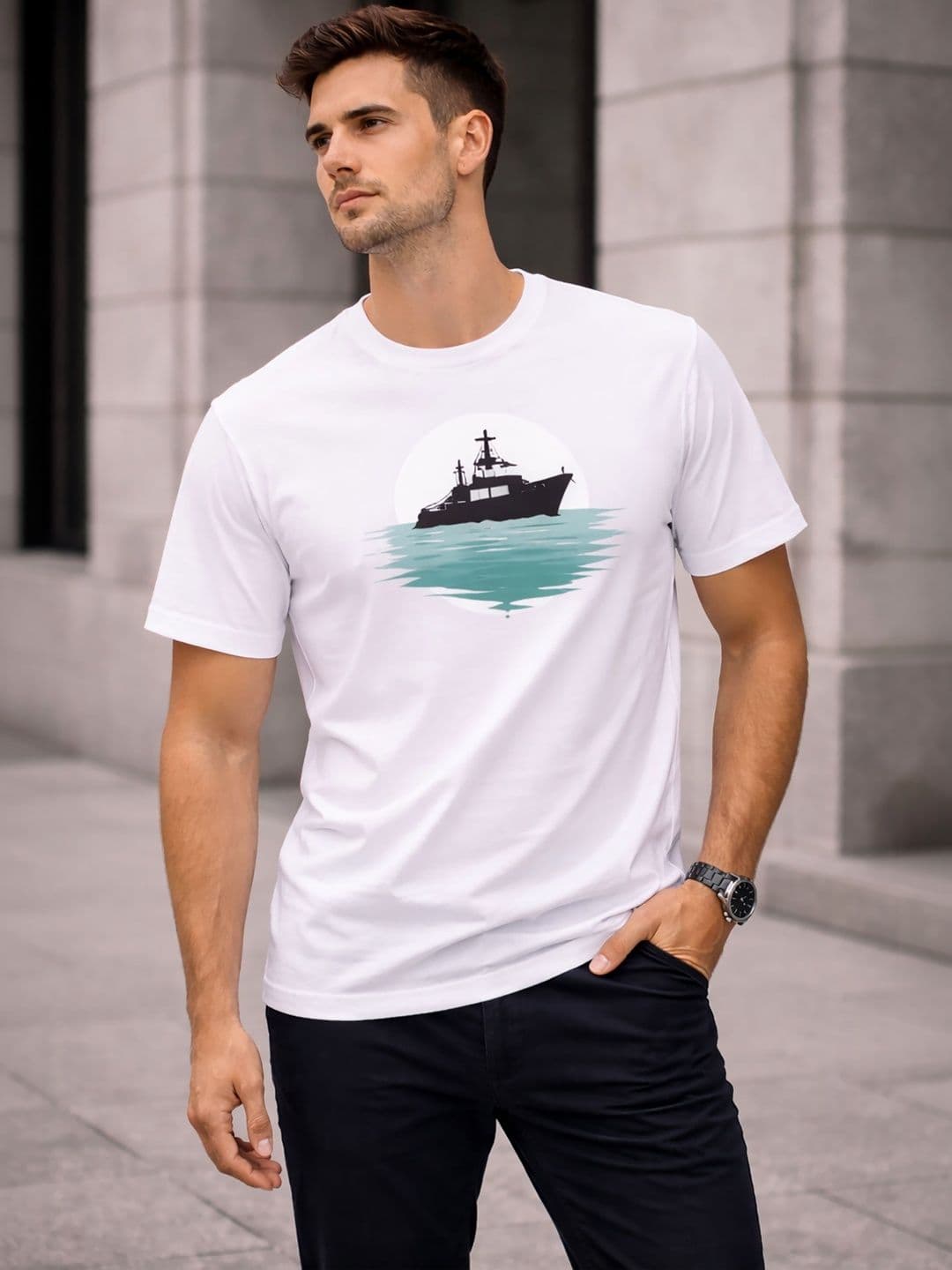 ATIGIANO Men Printed T-shirt - view 1