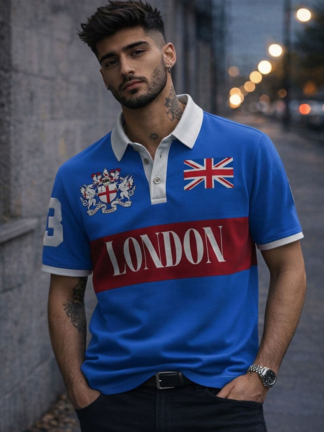 Force Men Brand Logo Colourblocked Polo Collar T-shirt - view 1