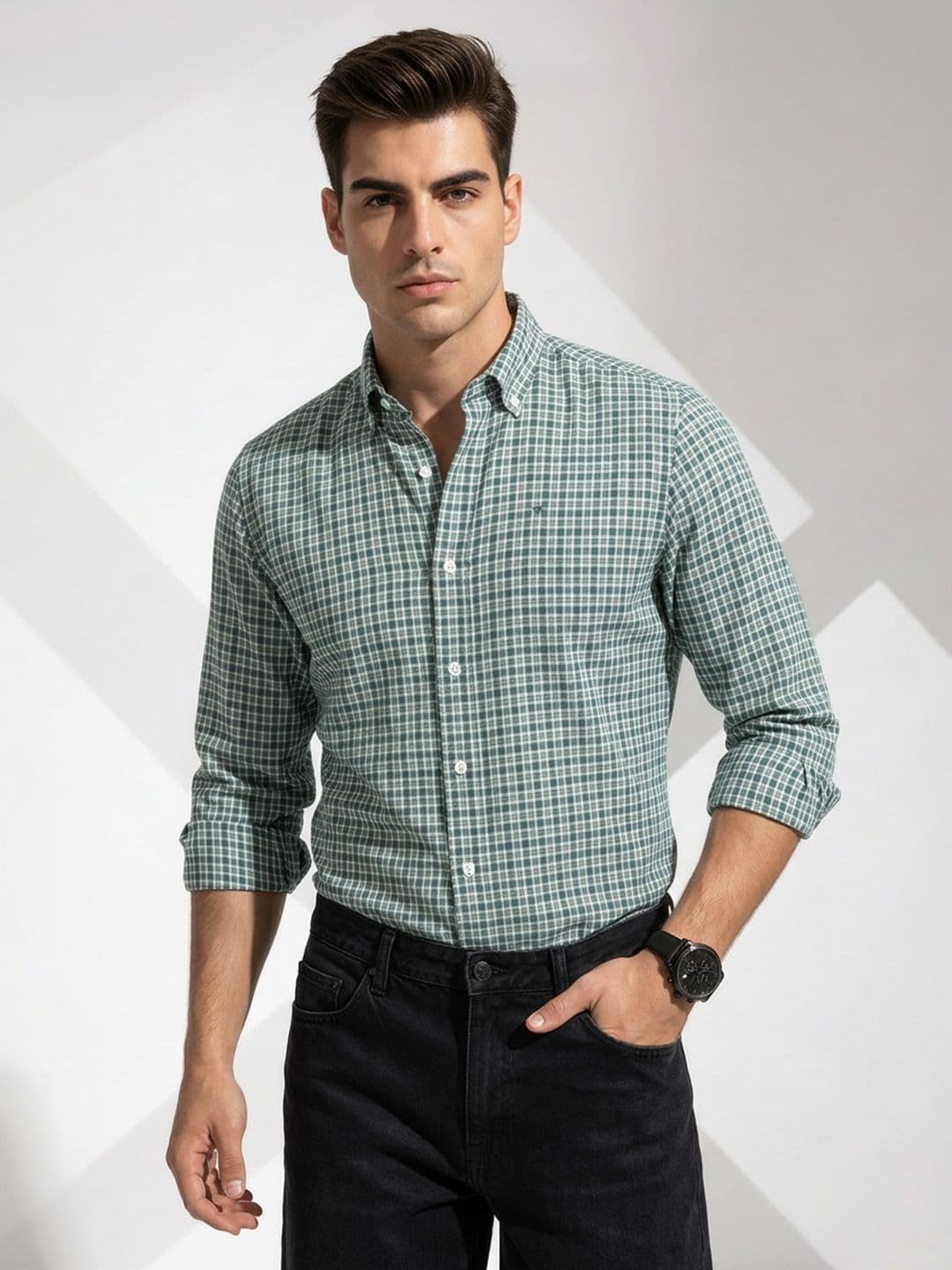 INVICTUS Slim Fit Checked Casual Shirt - view 1