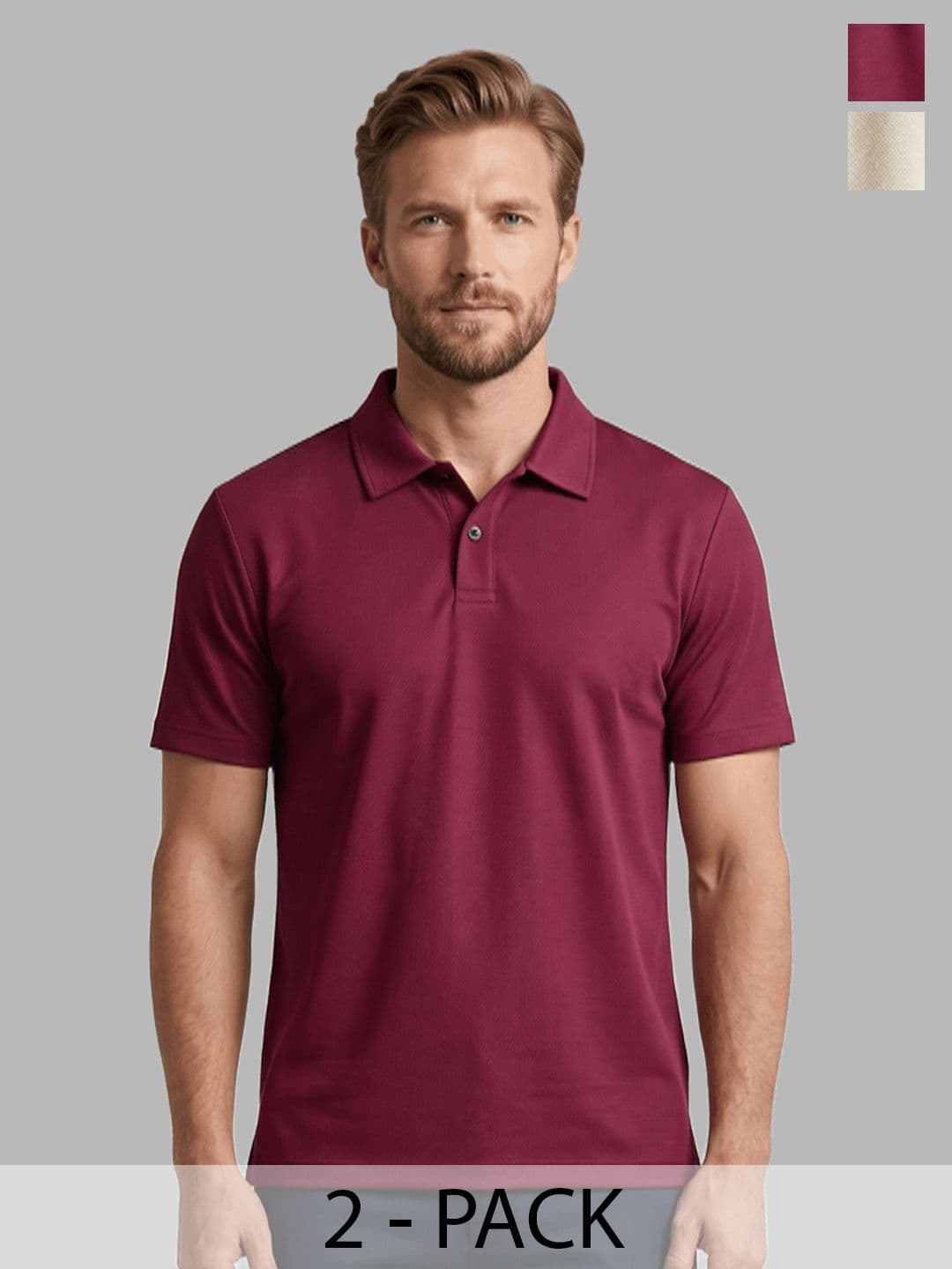 Dollar Men Solid Polo Neck Polyester Tshirts - view 1
