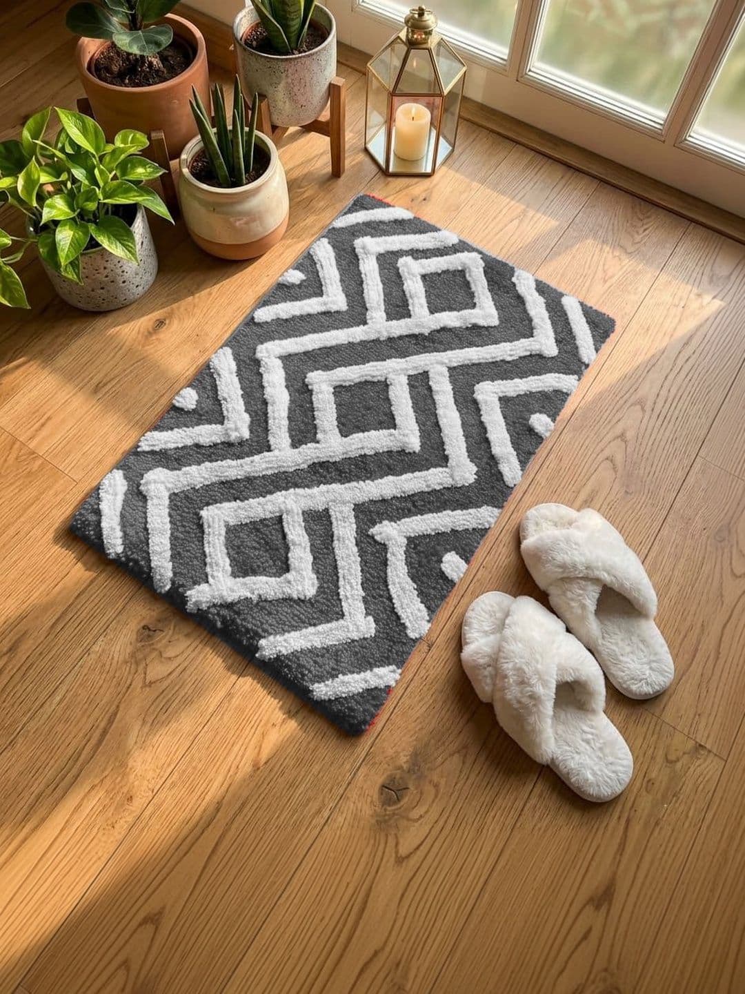 AaHo Decor Grey Anti-Skid Doormats - view 1