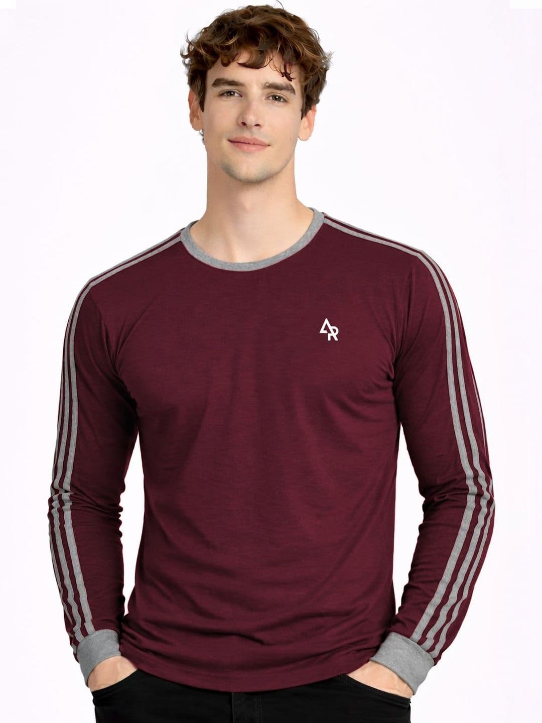 ADRO Men Brand Logo Colourblocked T-shirt - view 1