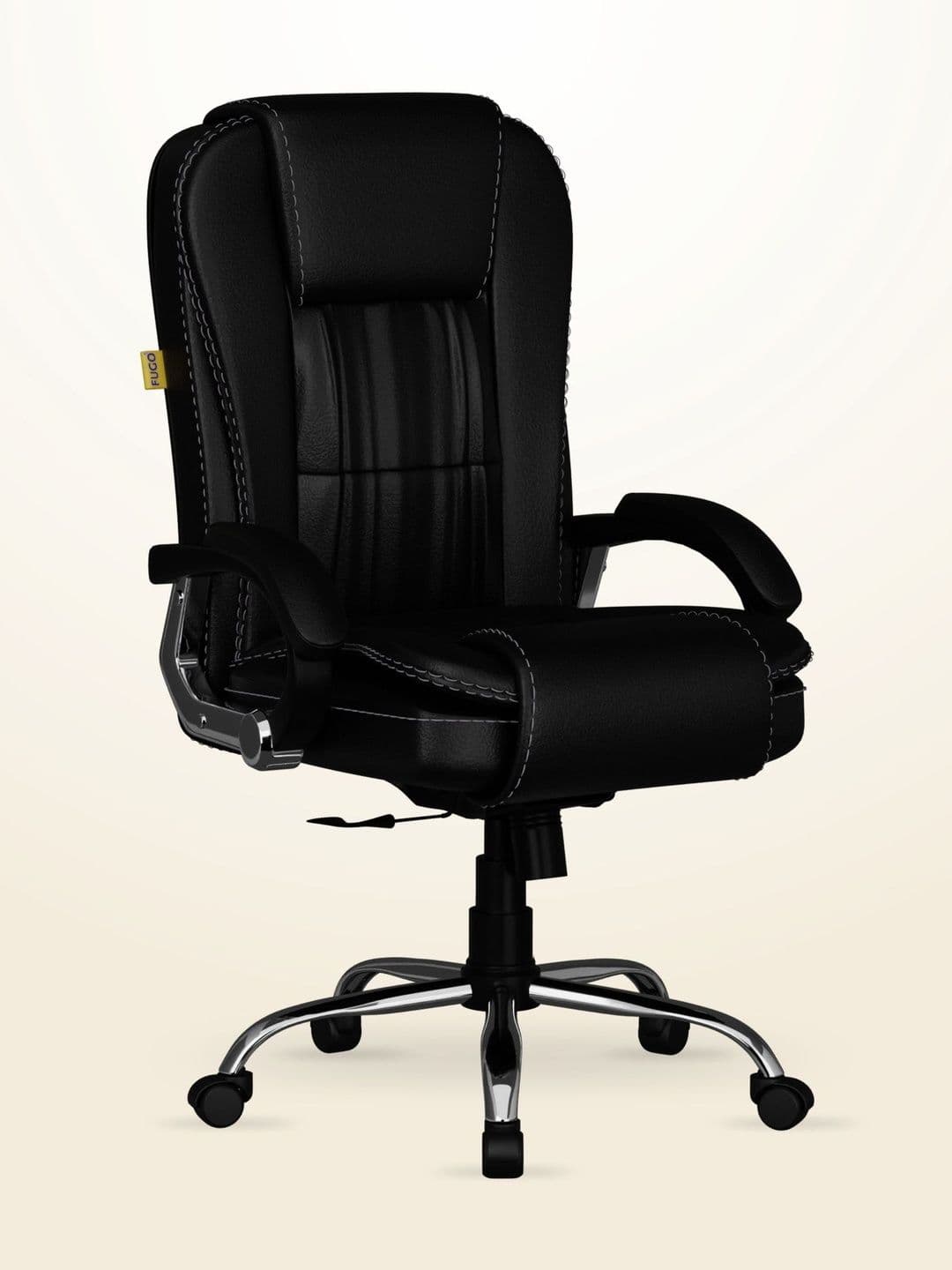 FUGO Black Study Arm Chair Study Chair - view 1