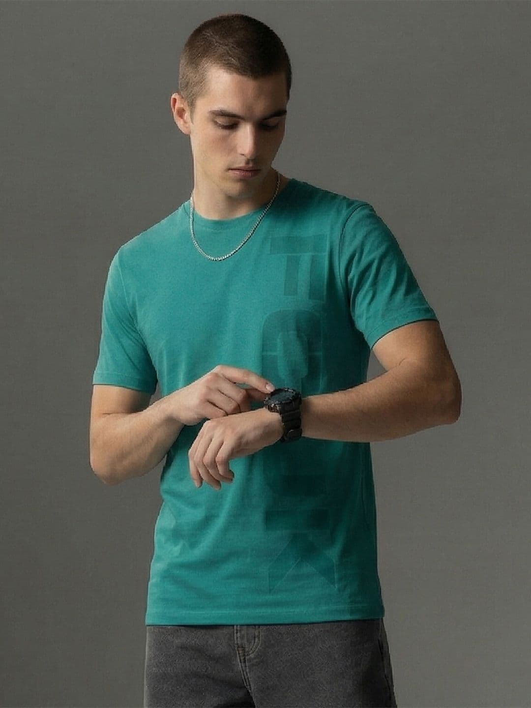 FCUK Brand Logo Printed T-shirt - view 1