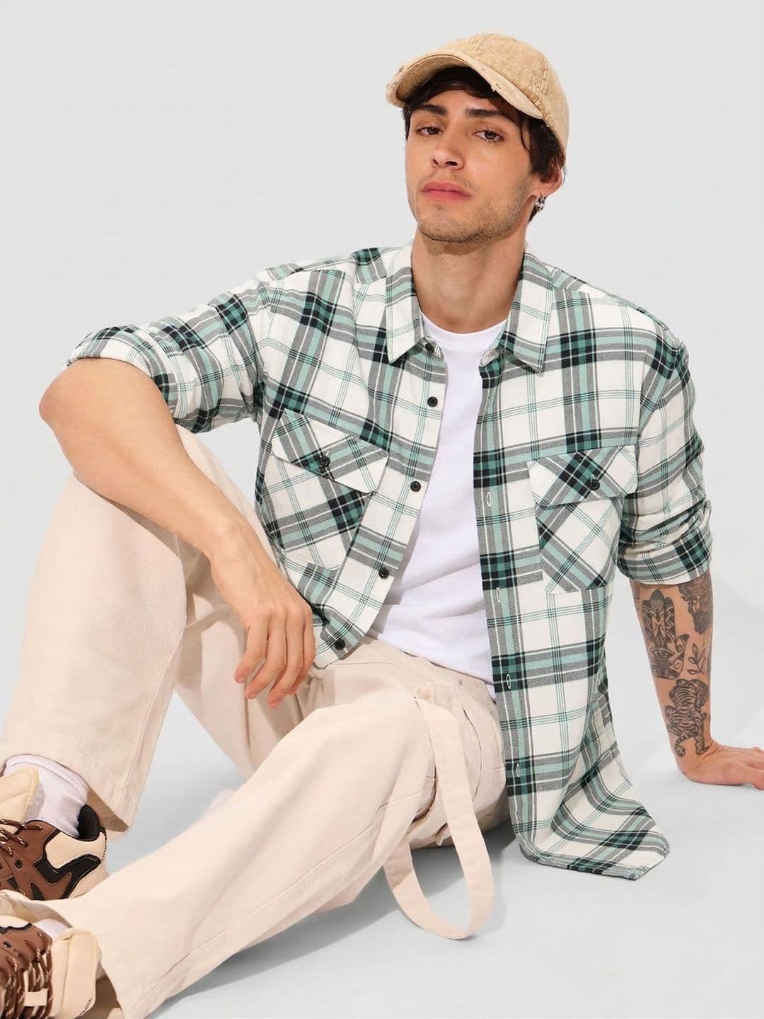 SHIRTZONE Men Standard Slim Fit Checked Casual Shirt - view 1