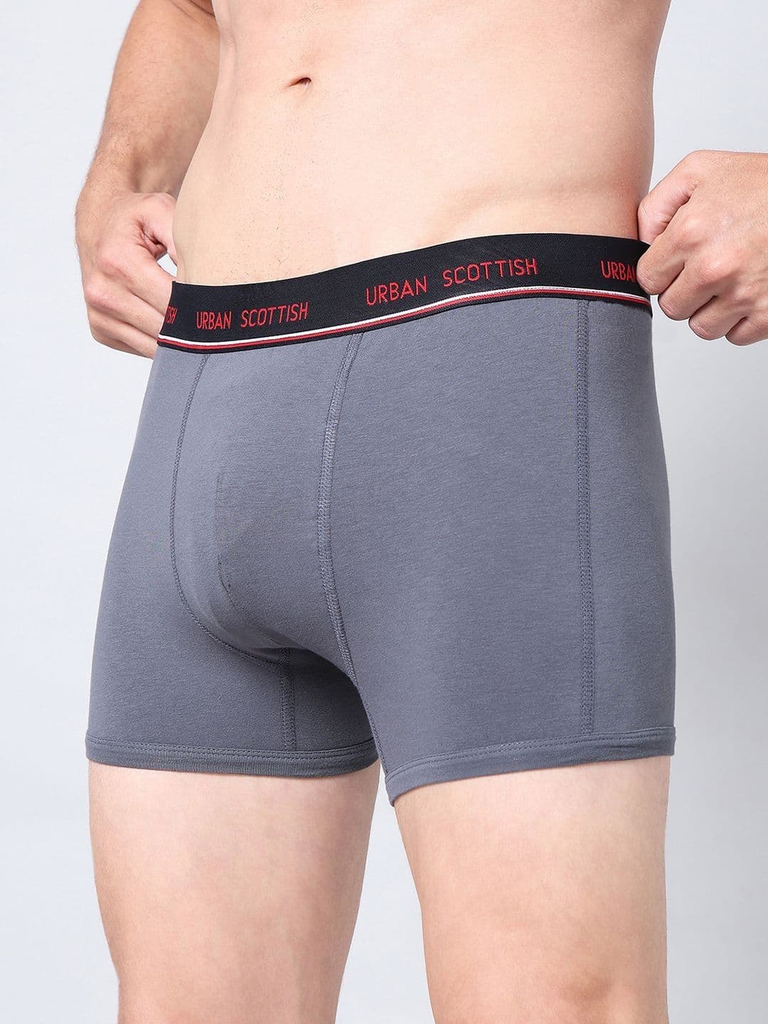 URBAN SCOTTISH Pack of 2 Cotton Blend Solid Trunks - view 1