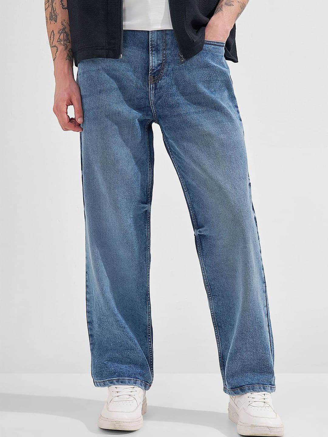 HIGHLANDER Men Mid-Rise Low Distress Light Fade Stretchable Jeans - view 1