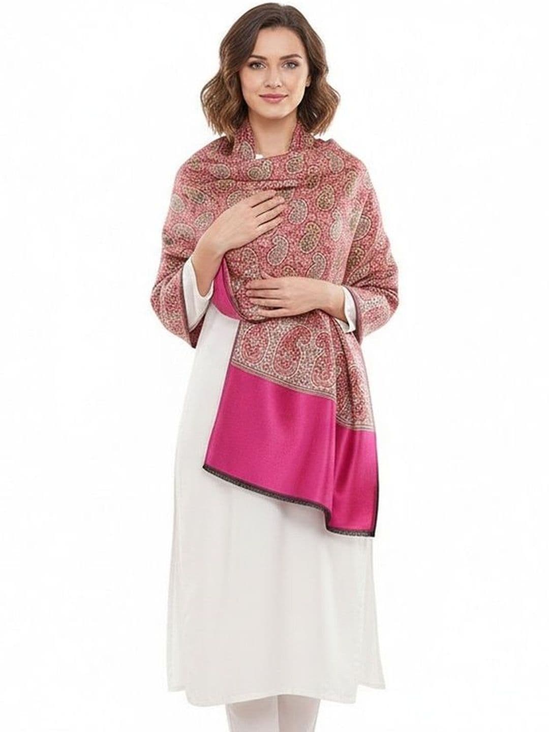 Manra Women Paisley Woven Design Shawl - view 1