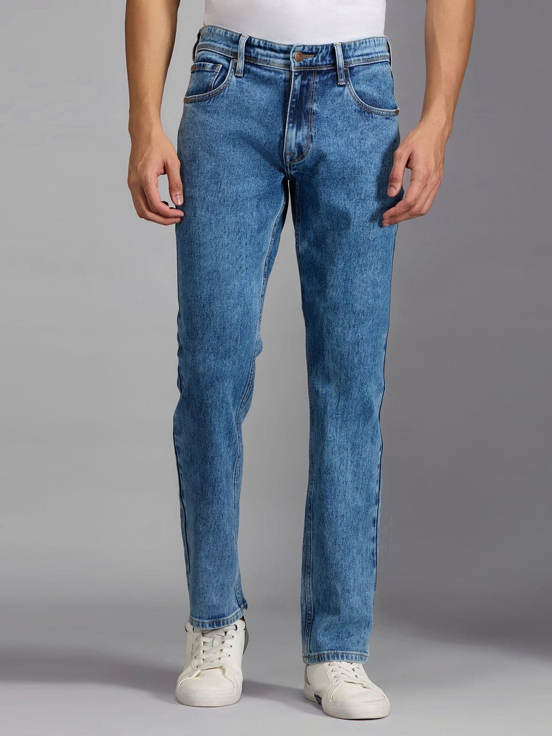 Pepe Jeans Men Holborne Straight Fit Mid-Rise Light Fade Stretchable Jeans - view 1