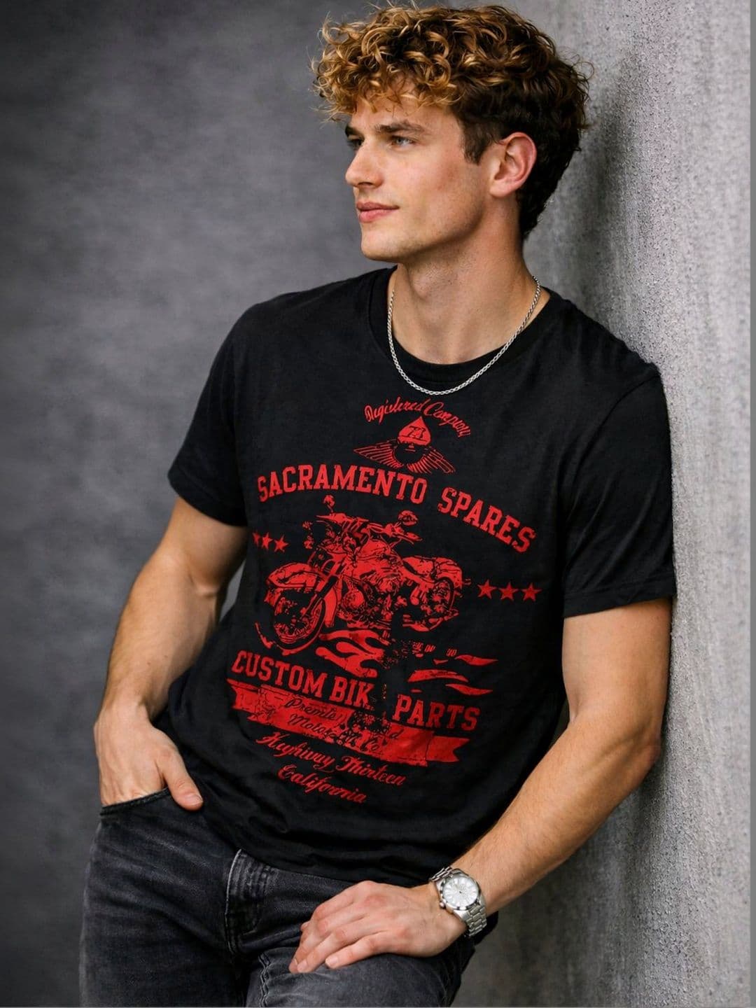 R.Code by The Roadster Life Co. Men Printed T-shirt - view 1