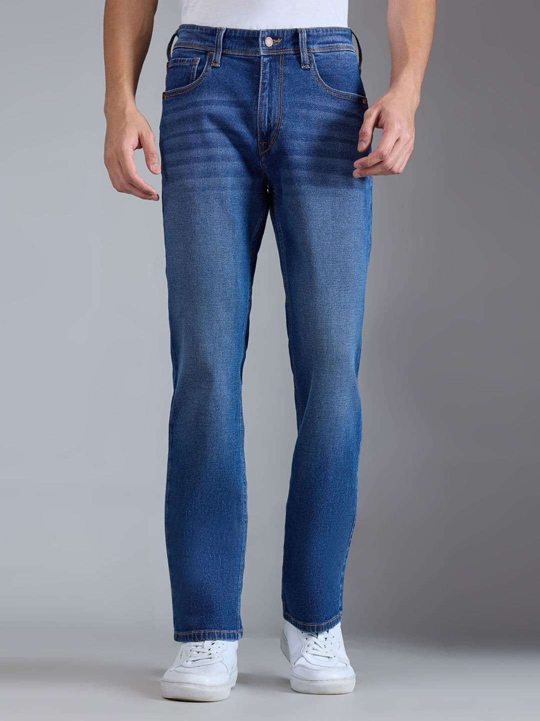 Pepe Jeans Men Holborne Straight Fit Mid-Rise Light Fade Stretchable Jeans - view 1