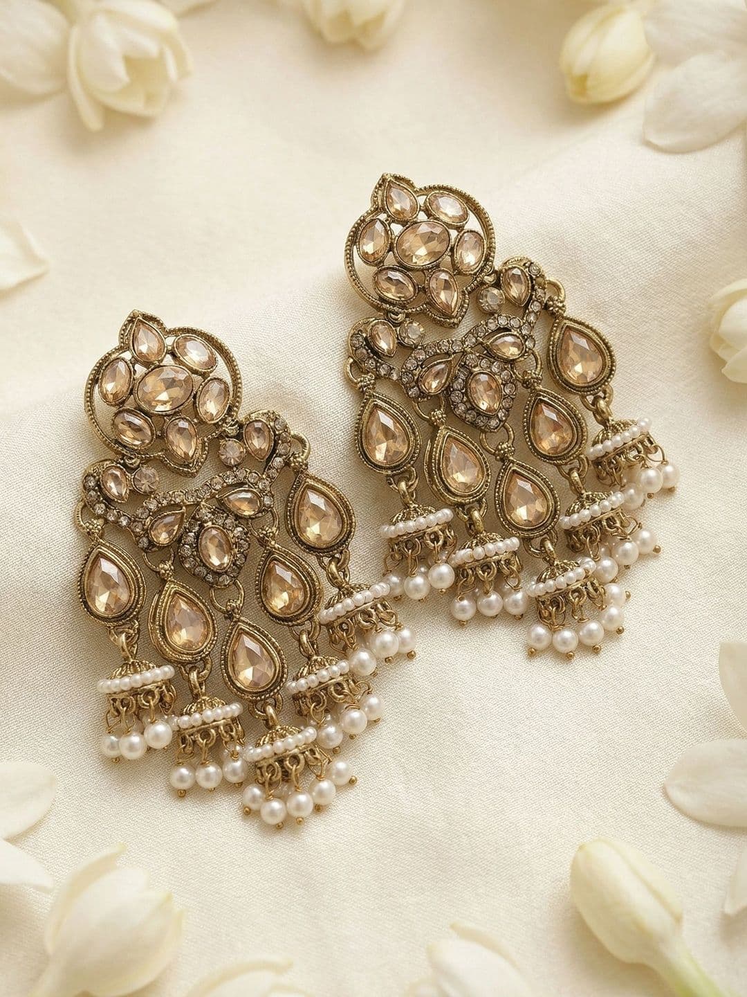 TRENDY4EVER Geometric Jhumkas Earrings - view 1