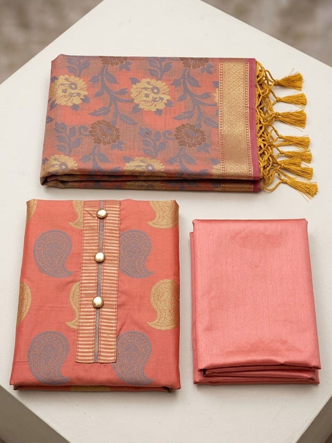 Varanga Unstitched Dress Material - view 1