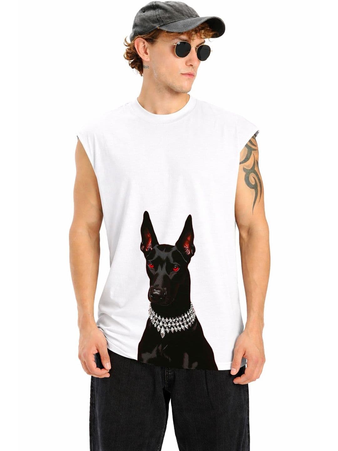 CARRO ARMATO Printed Cotton Tank - view 1