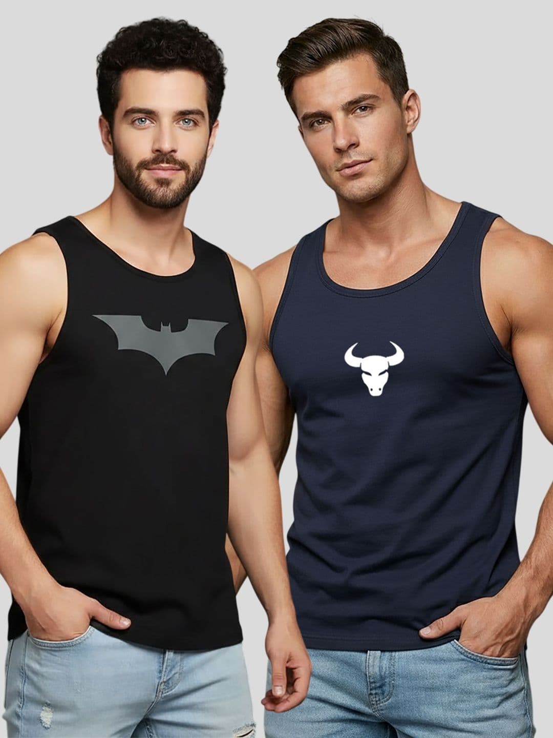 ATIGIANO Pack of 2 Printed Gym Vest - view 1